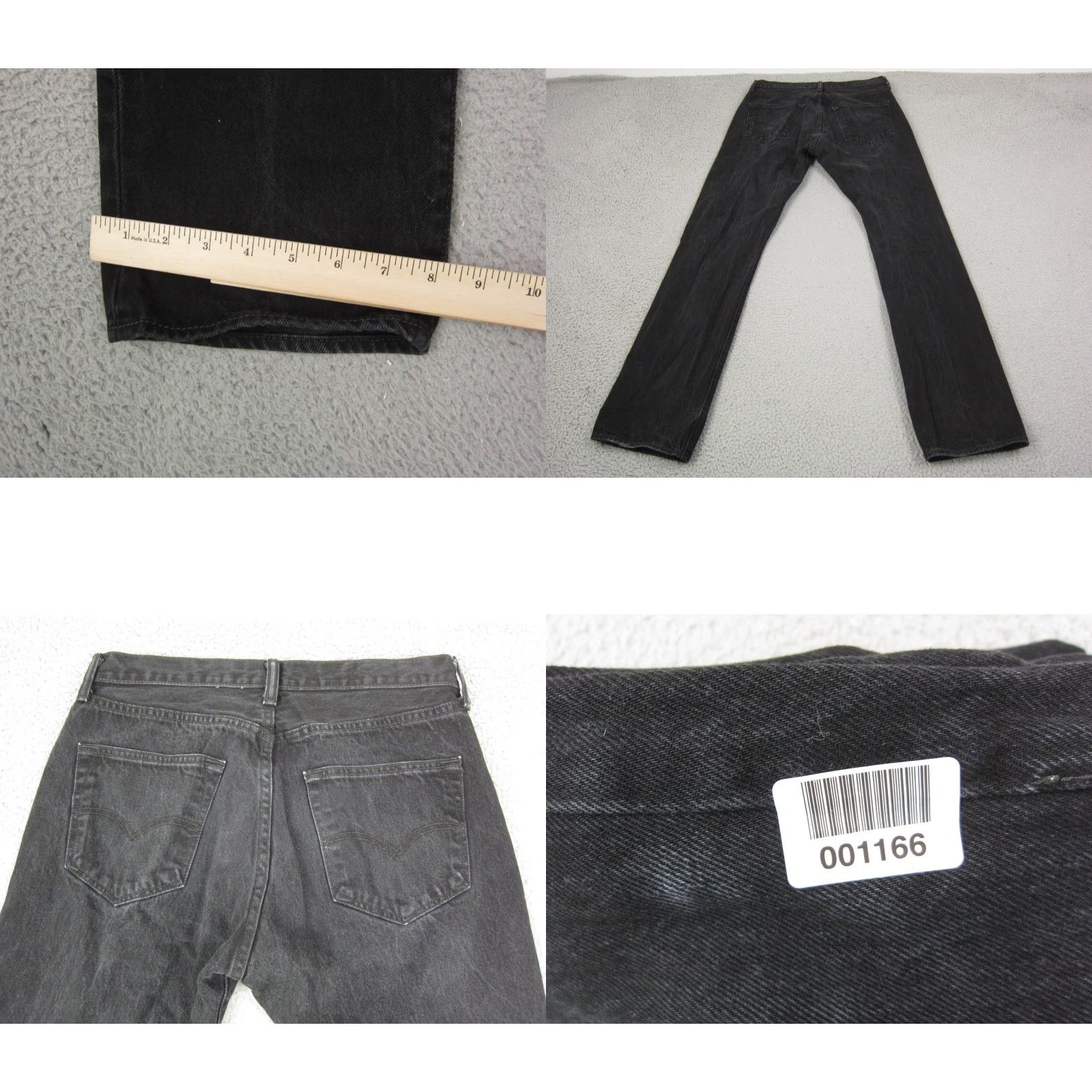 Levi's VINTAGE Levi's Jeans Men Regular Straight 34x34 Black Denim Button Fly 5-Pocket 90s Baggy Pants Size US 34 / EU 50 - 9 Thumbnail