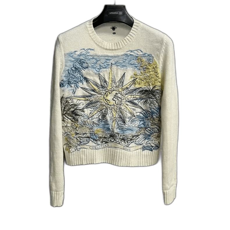 Dior Dior Patterned Knit Sweater with Round Neck Size US M / EU 48-50 / 2 - 1 Thumbnail