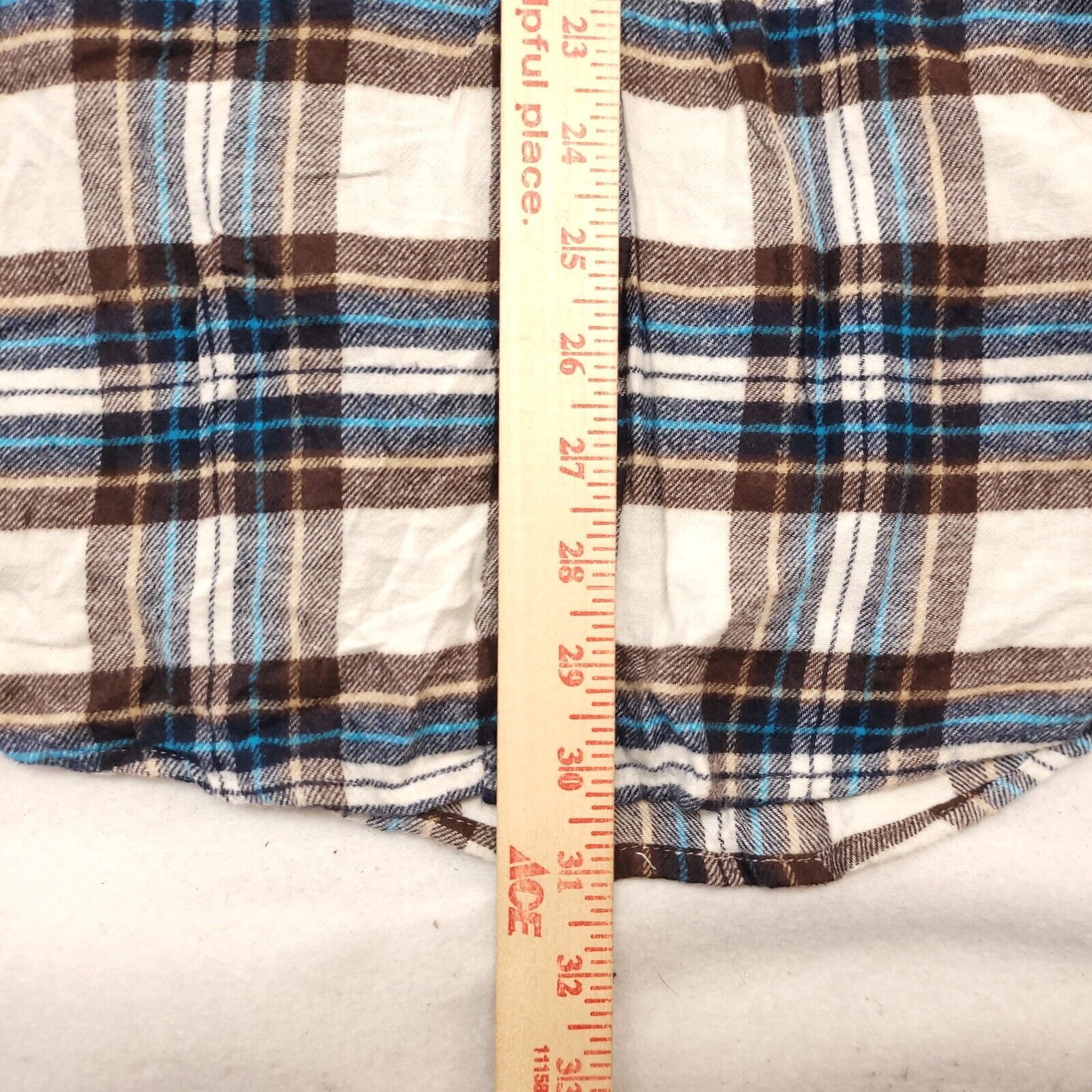 Croft & Barrow Croft & Barrow Tartan Flannel Button Shirt Mens Size L White Size US L / EU 52-54 / 3 - 8 Thumbnail