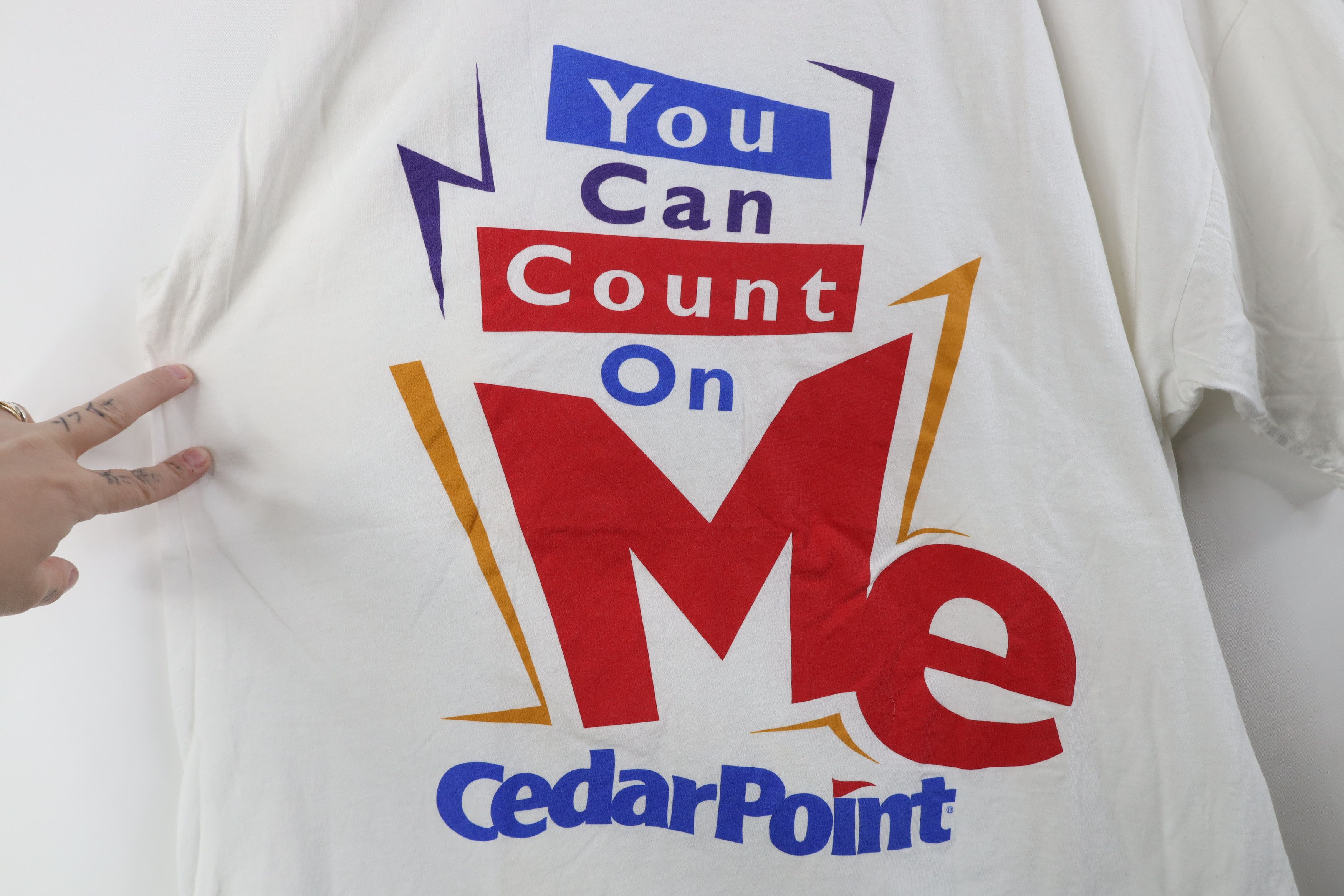 Vintage Vintage 80s 90s Me Cedar Point Amusement Park T-Shirt White Size US XL / EU 56 / 4 - 4 Thumbnail