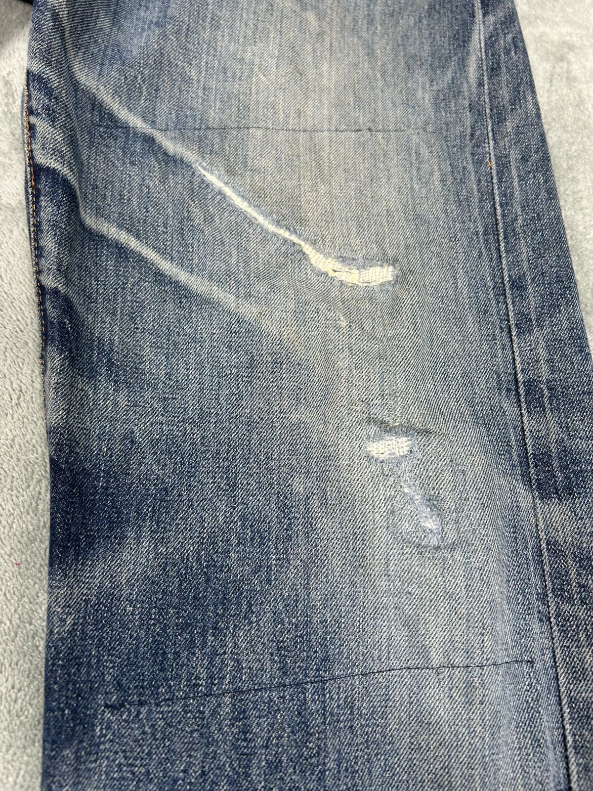 Levi's Vintage Clothing Vintage LVC Levi’s 551zxx Big E Distressed Denim Size US 33 - 4 Thumbnail