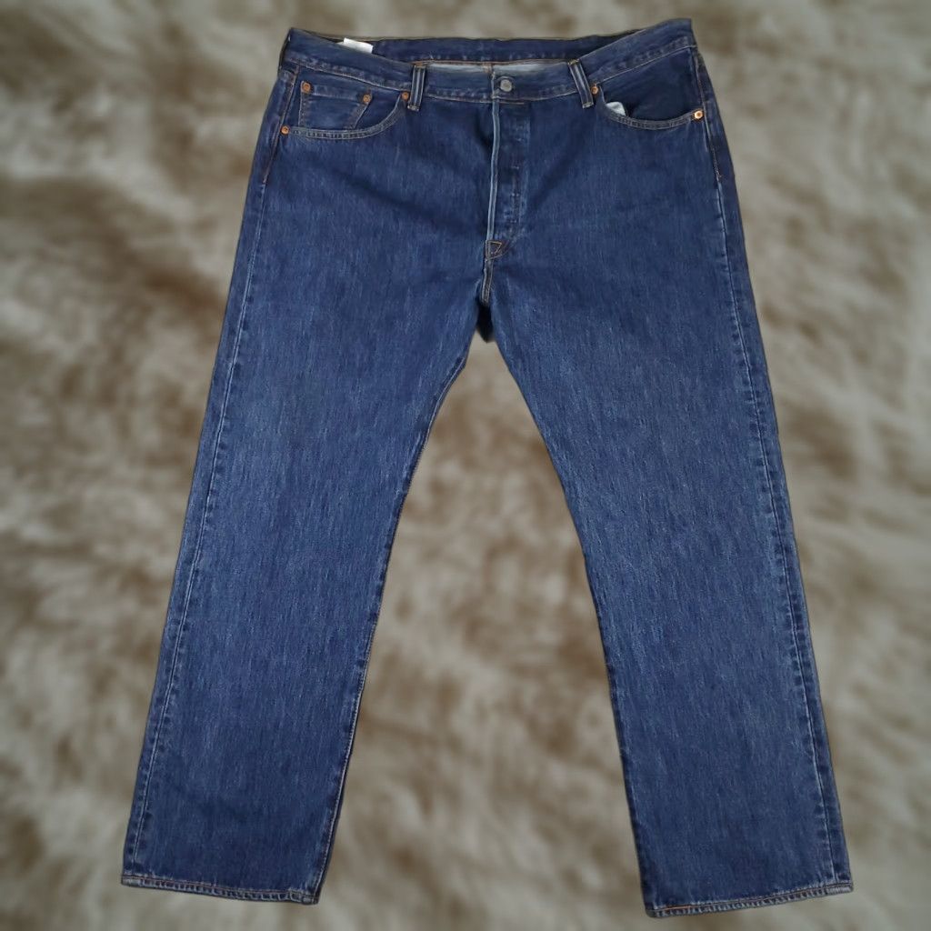 Levi's Levi's 501 Jeans Mens Regular Size 42x30 Blue Straight Leg Denim Pants Size US 42 / EU 58 - 1 Thumbnail