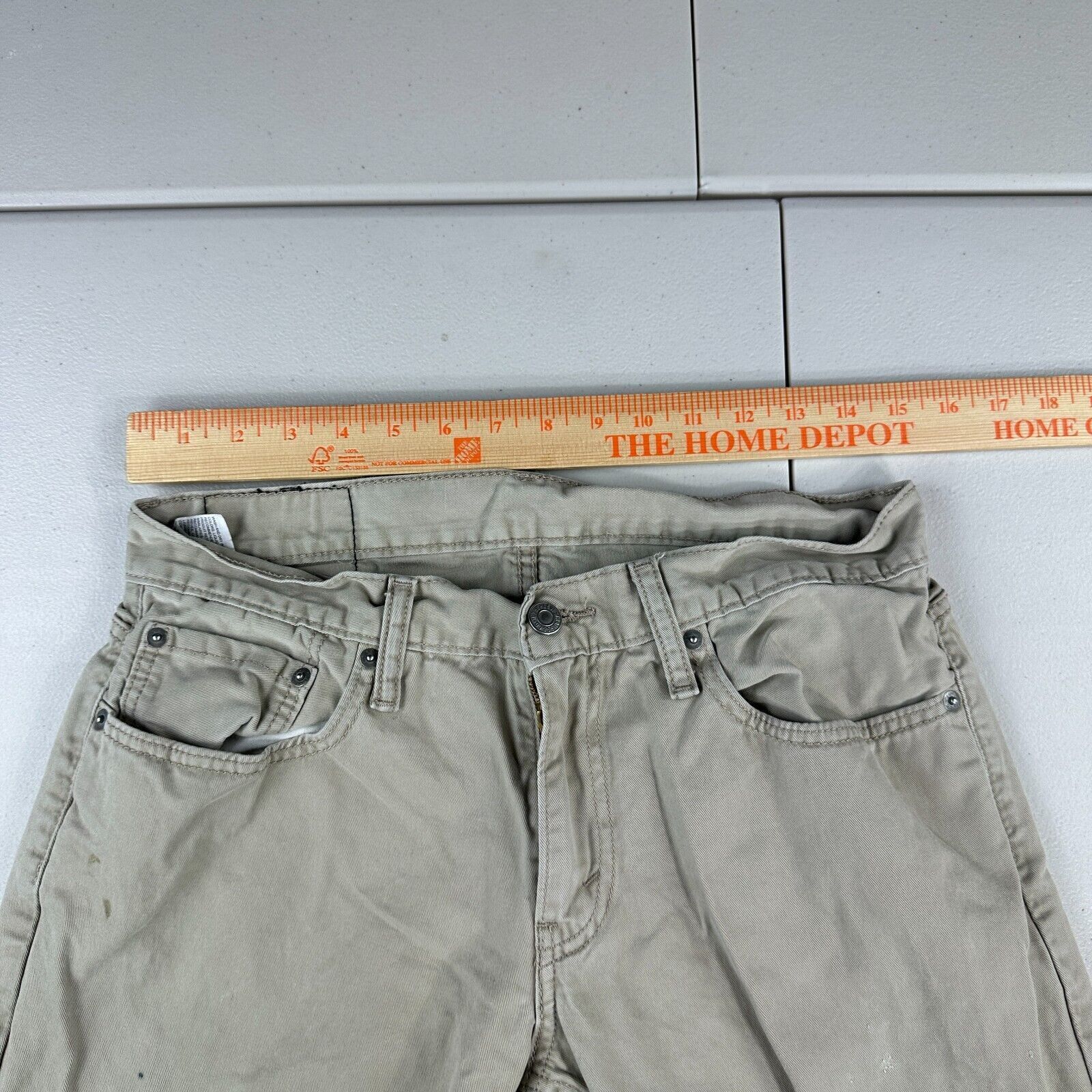 Levi's Levi's 514 Straight Regular Fit Tan Khaki Jeans Mens 30x34 Size US 30 / EU 46 - 10 Thumbnail