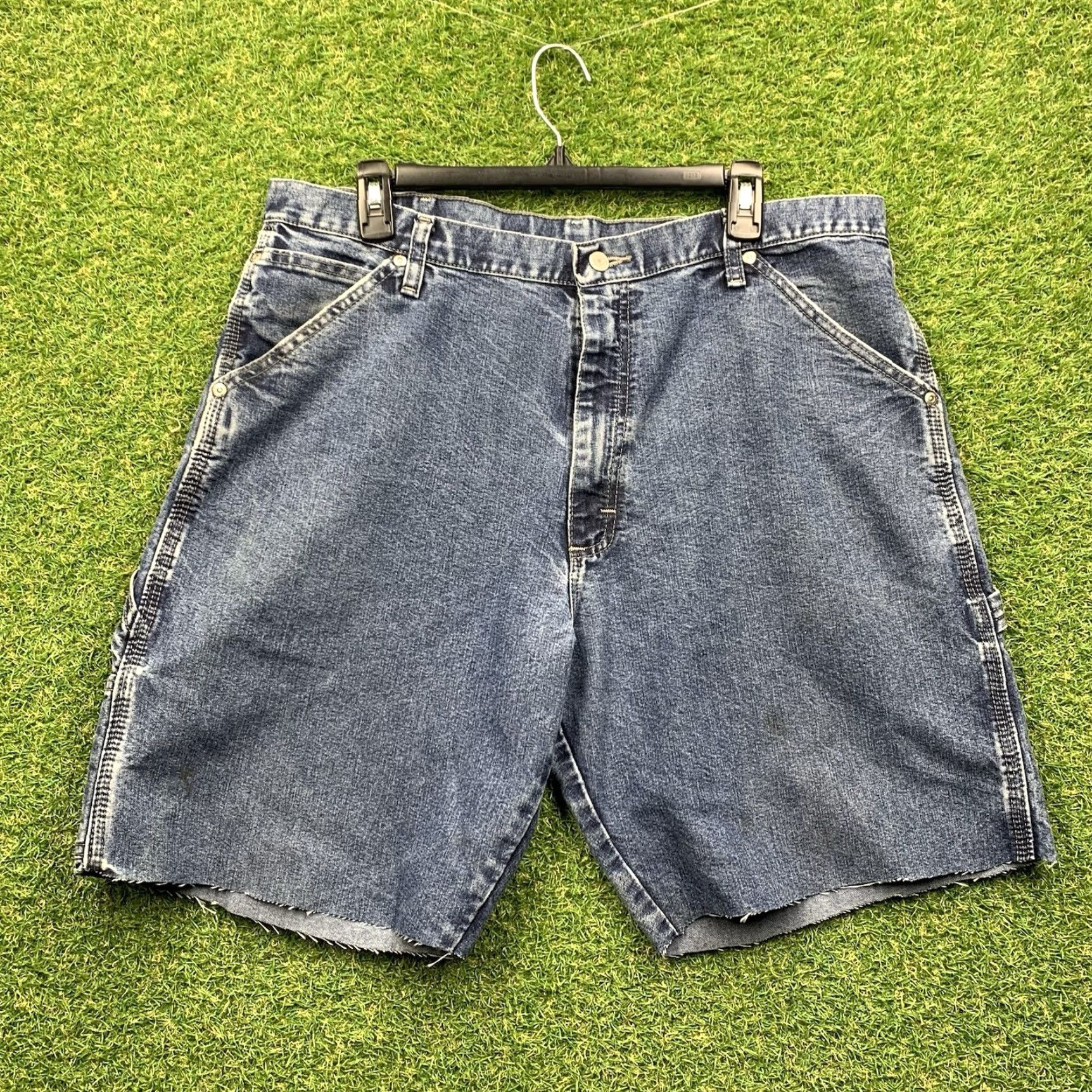 Wrangler VINTAGE Wrangler Carpenter Jean Shorts Men’s 36 Blue Denim Baggy Skater 90s Classic Size US 36 / EU 52 - 2 Thumbnail