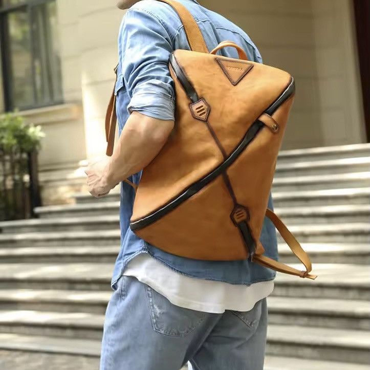 Genuine Leather Vintage Leather Backpack Size ONE SIZE - 8 Thumbnail