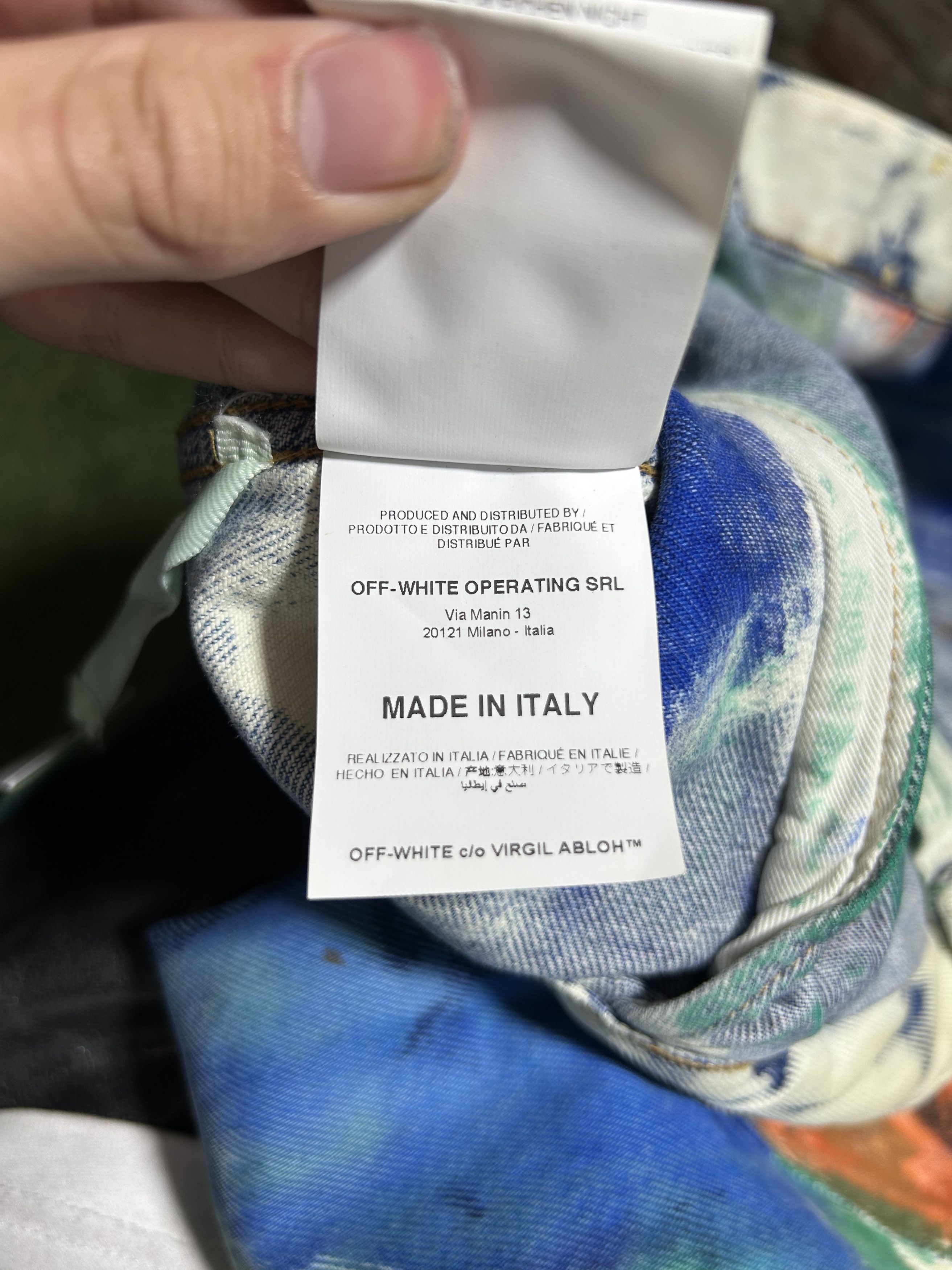 Off-White Off-White Painted Distressed Denim Jacket Size US L / EU 52-54 / 3 - 11 Thumbnail