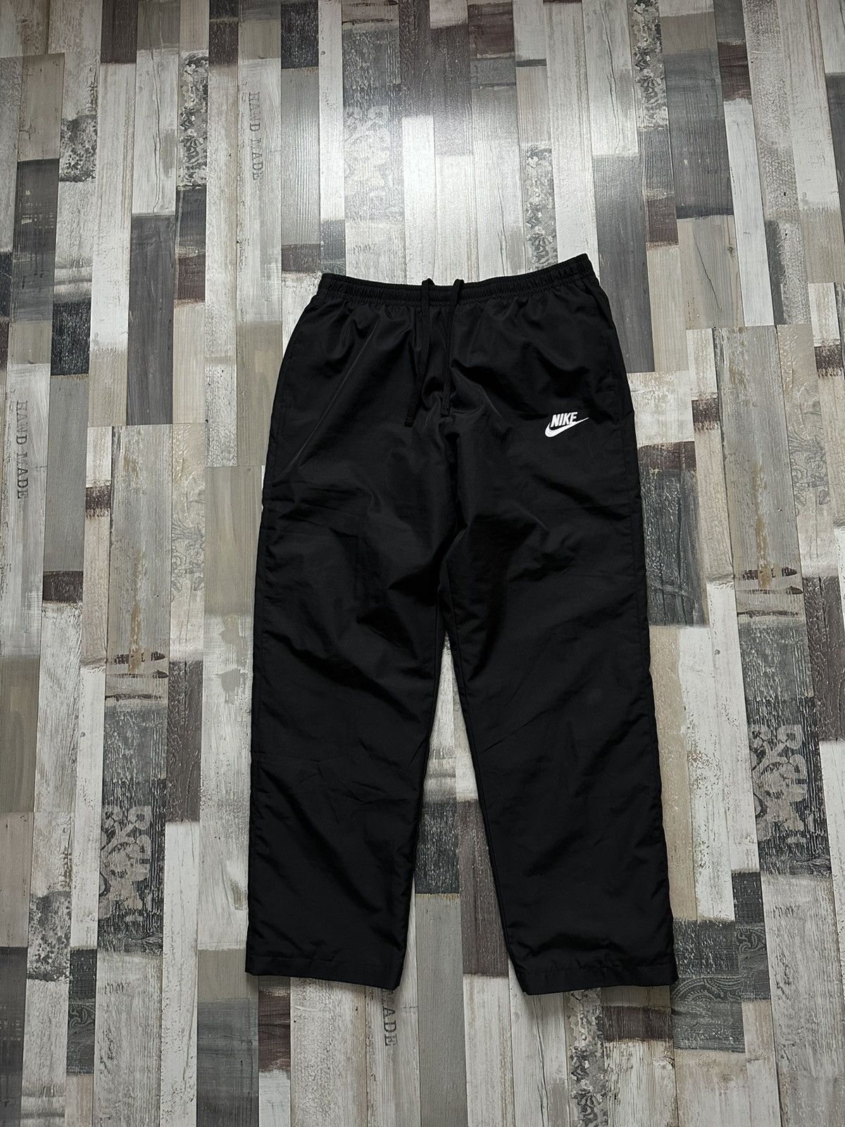 Vintage Y2K Nike Track Pants Baggy Black Drill Gorpcore