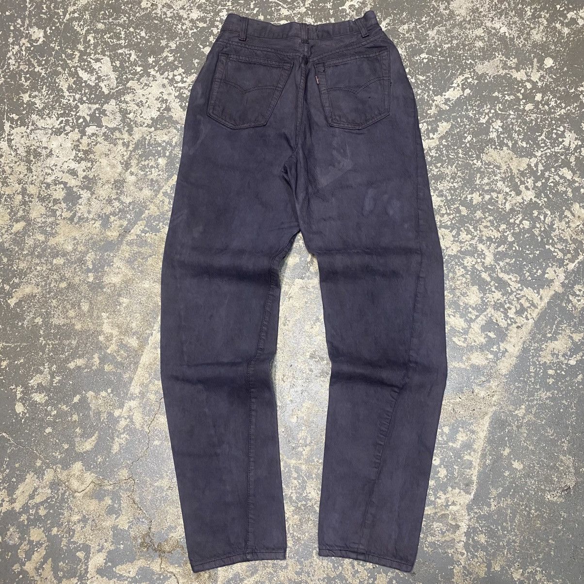 Levi's × Vintage Vintage Levi’s 501 Button Fly Navy/Black Dyed Denim JeanUSA Size US 26 / EU 42 - 1 Thumbnail