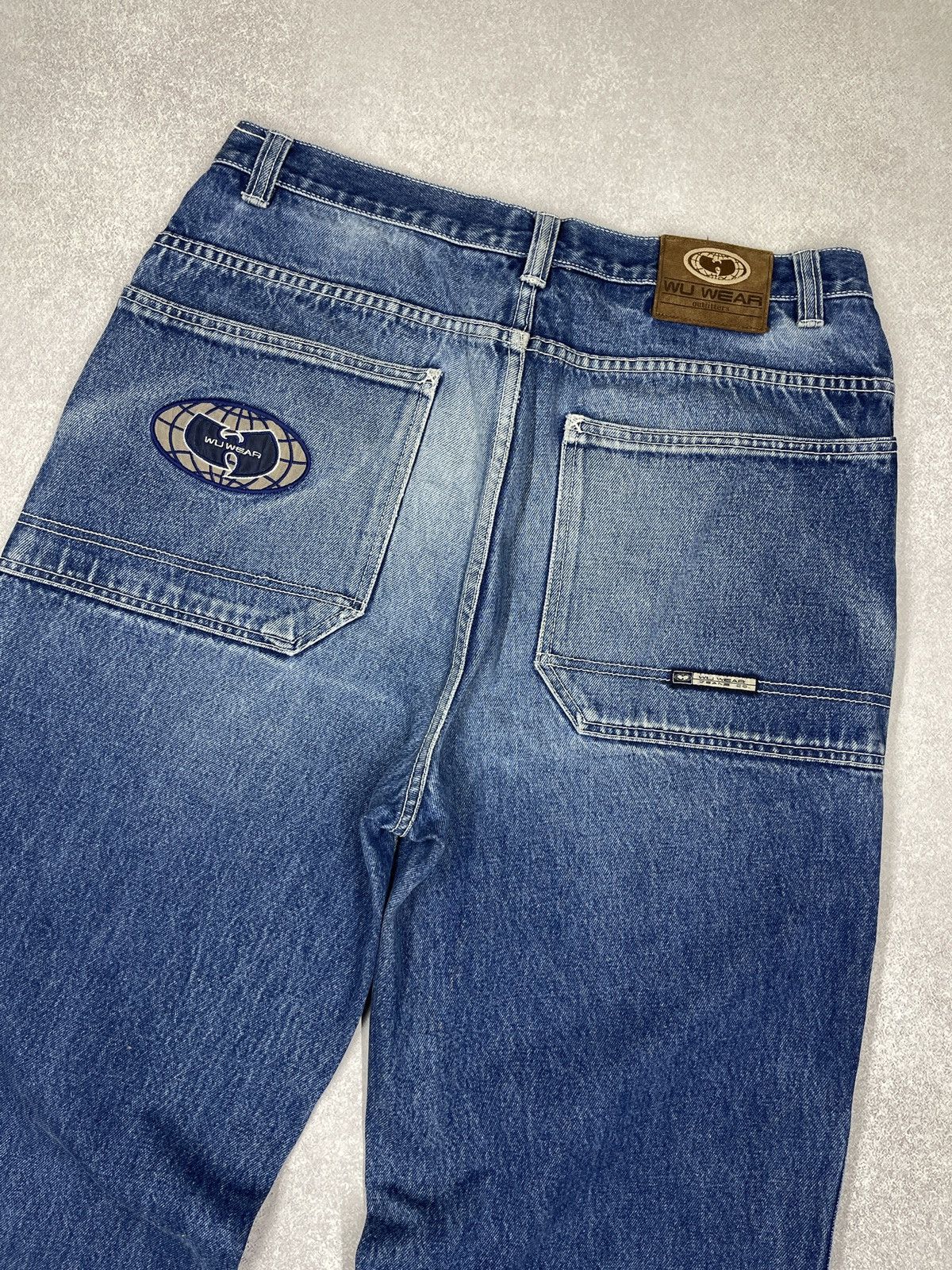 Wu-Tang Clan Vintage Wu Tang Clan Wu Wear Baggy Denim Jeans Blue Big Logo Size US 34 / EU 50 - 3 Thumbnail