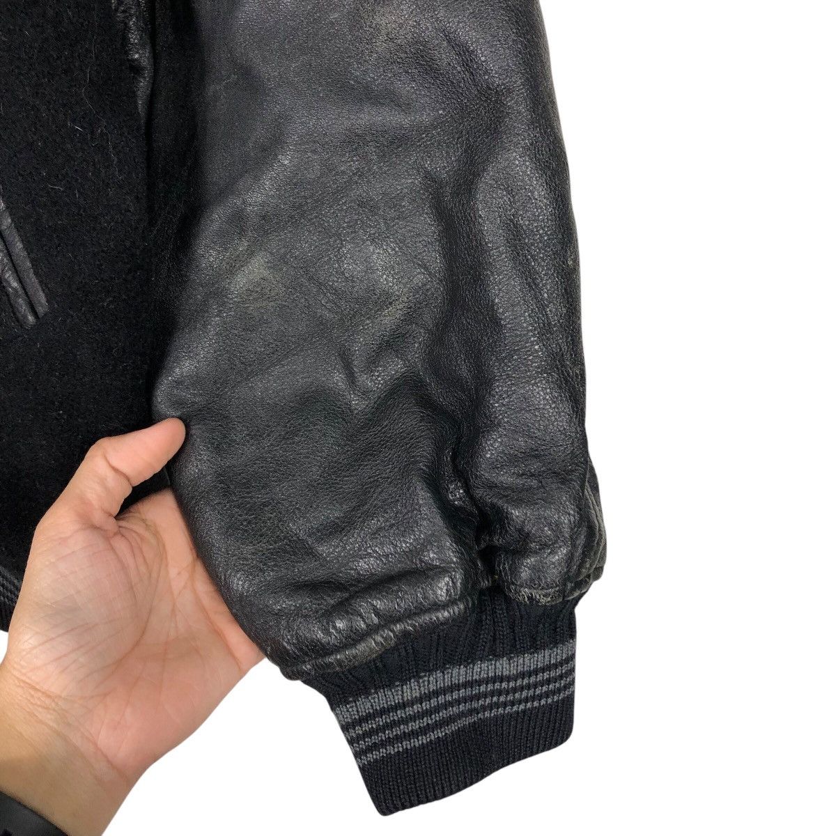 Japanese Brand 📌Vintage Varsity Leather Jacket Zut Petit Issey Miyake Size US L / EU 52-54 / 3 - 16 Thumbnail