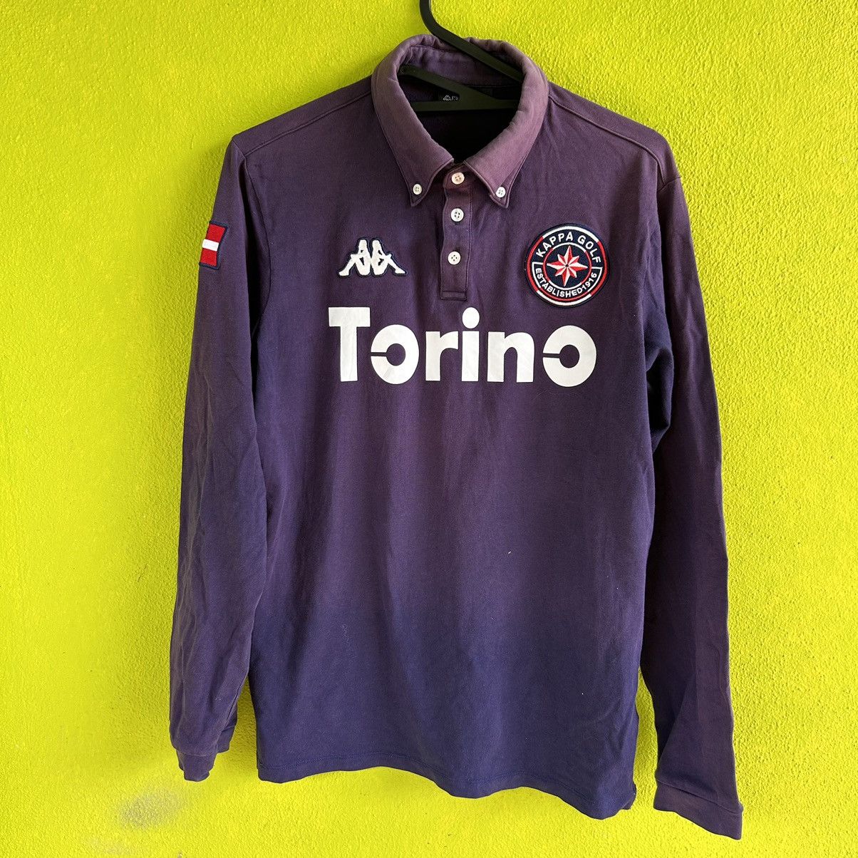 Kappa Vintage Kappa Golf Torino Faded Dark Blue Long Sleeve Shirt Size US S / EU 44-46 / 1 - 1 Thumbnail