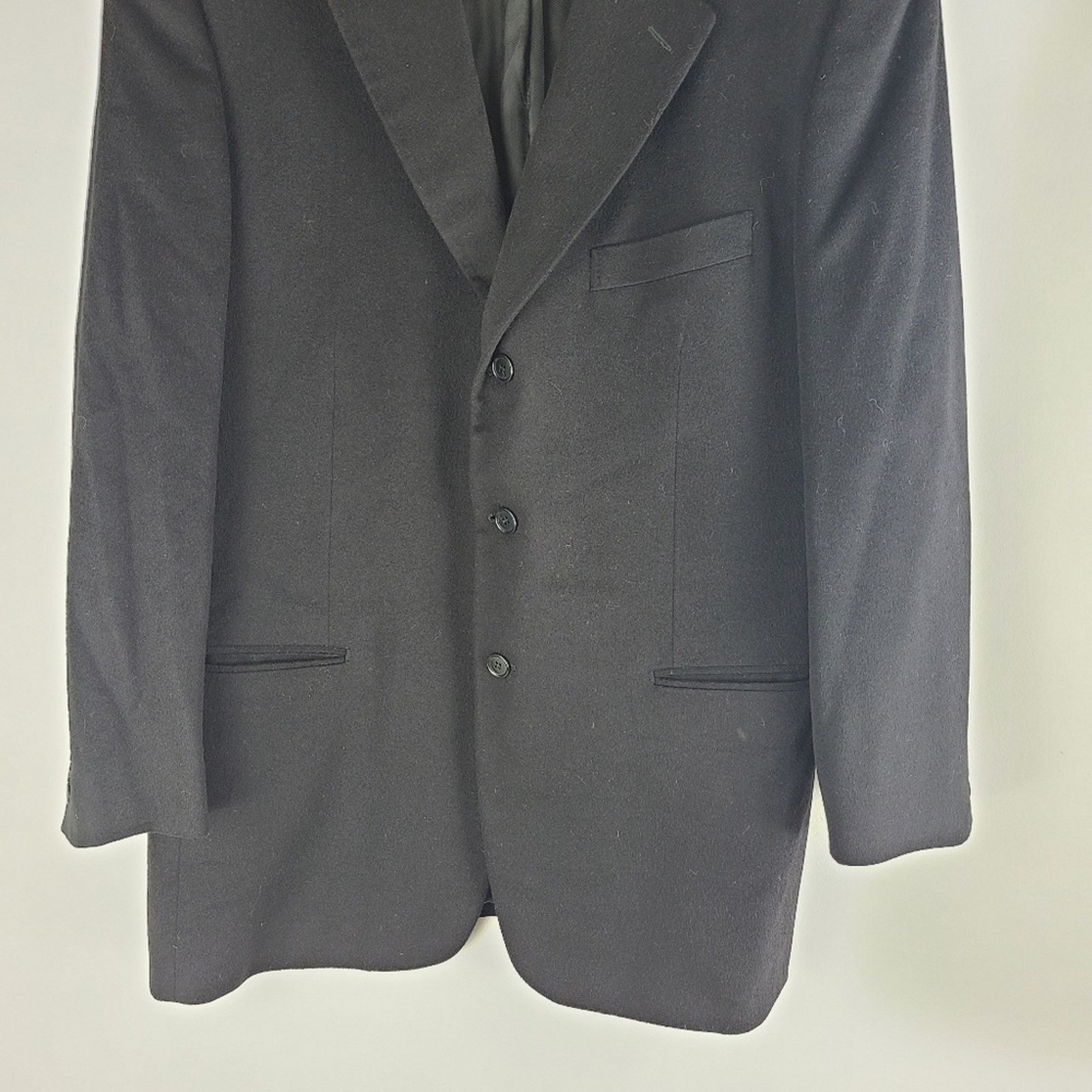 Trussini Trussini mens blazer Doeskin made in italy black lined sz46R Size 46R - 4 Thumbnail