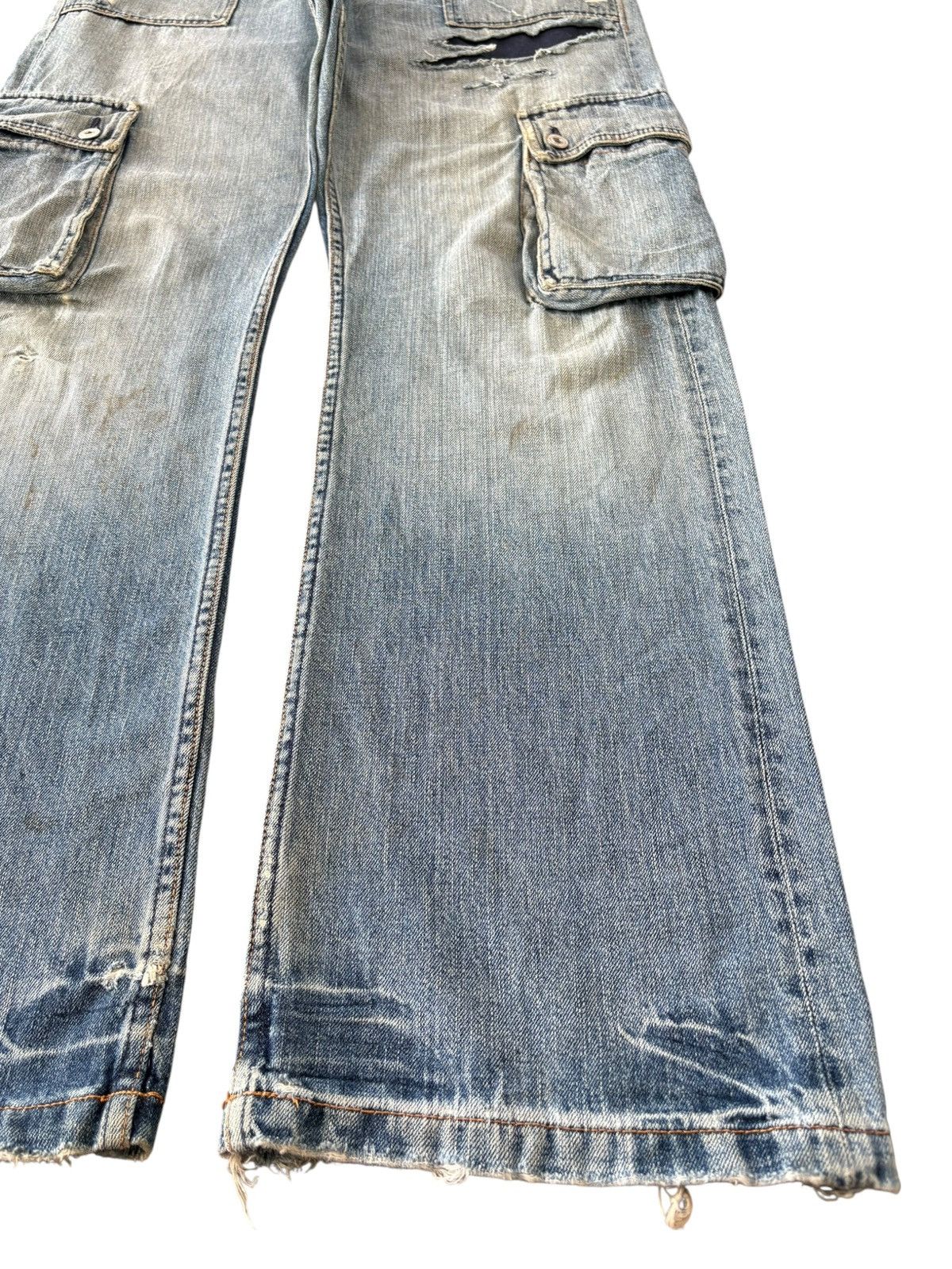 JNCO Vintage Japanese Brand Patches Baggy Cargo Jeans Size US 35 - 7 Thumbnail