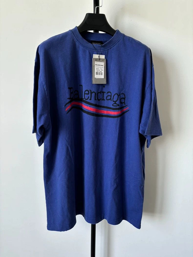 Balenciaga Letter Logo Print Pullover Short Sleeve Drop Sh