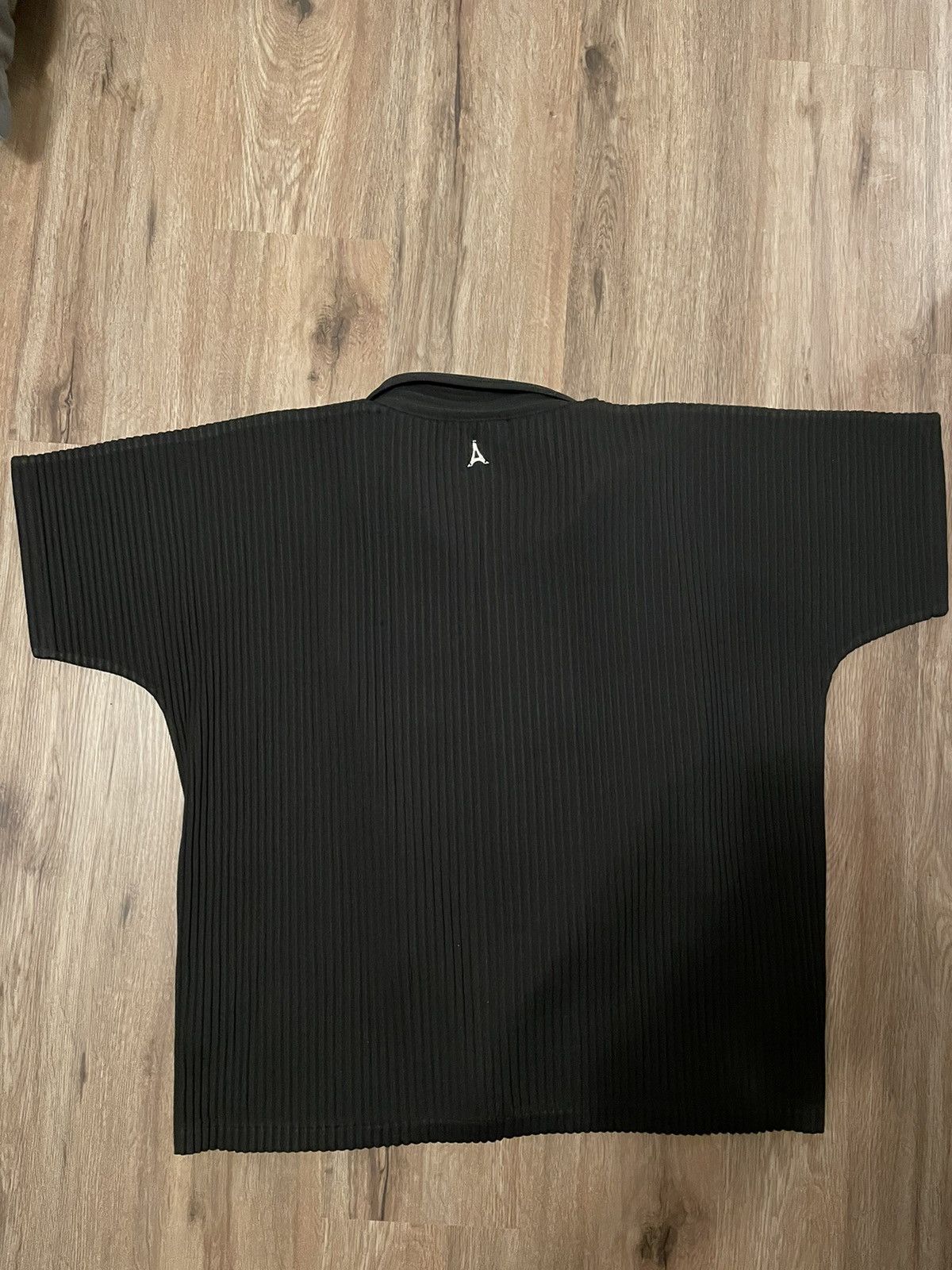 Maniere De Vior Maniere De Voir Black Pleated Button Shirt Size US L / EU 52-54 / 3 - 8 Thumbnail