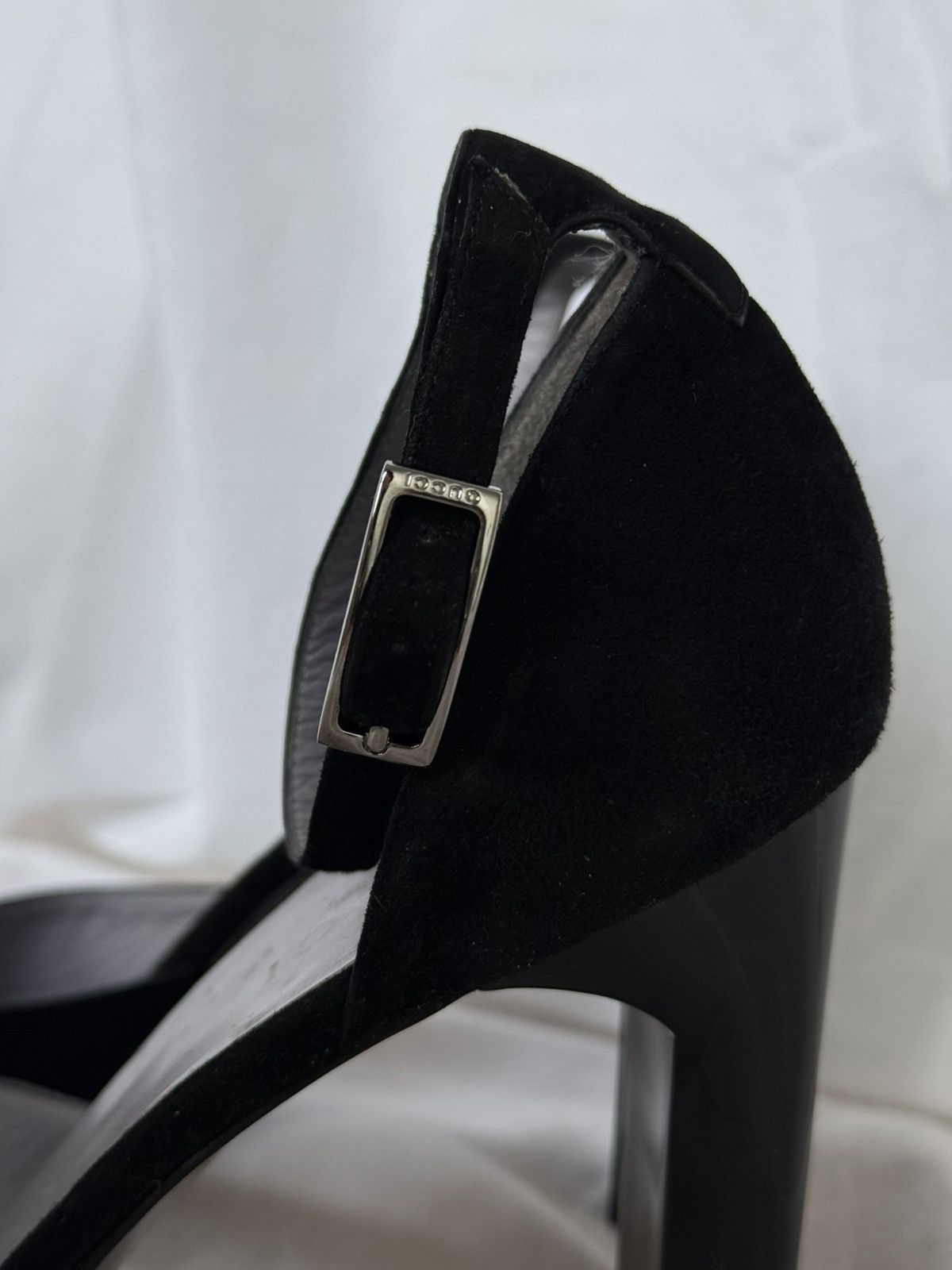 Gucci Gucci Suede Black Mary Jane Squared Toe Heels Size US 8.5 / IT 38.5 - 3 Thumbnail