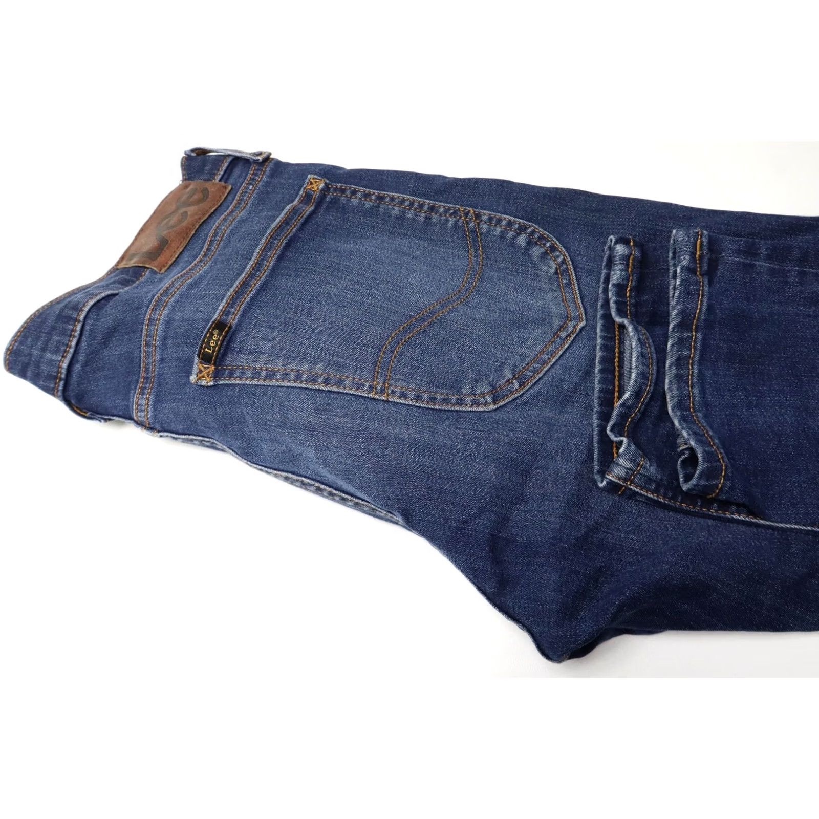 Lee LEE Luke Jeans Slim Blue Zip Fly Stretch Mens W31/L32 Whiskers Fade Effect Slim Fit Size US 31 - 5 Thumbnail