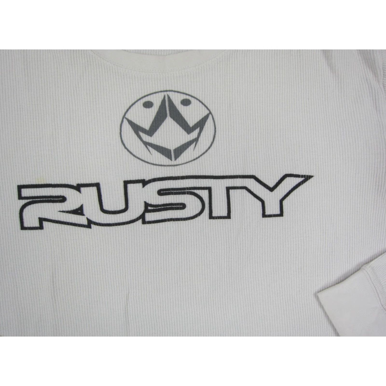 Rusty VINTAGE Rusty Thermal Shirt Mens XL White Long Sleeve Crew Neck Knit Cotton 70s 90s Outdoor Sports USA Shirt Mens XL White Thermal Top Size US XL / EU 56 / 4 - 2 Thumbnail