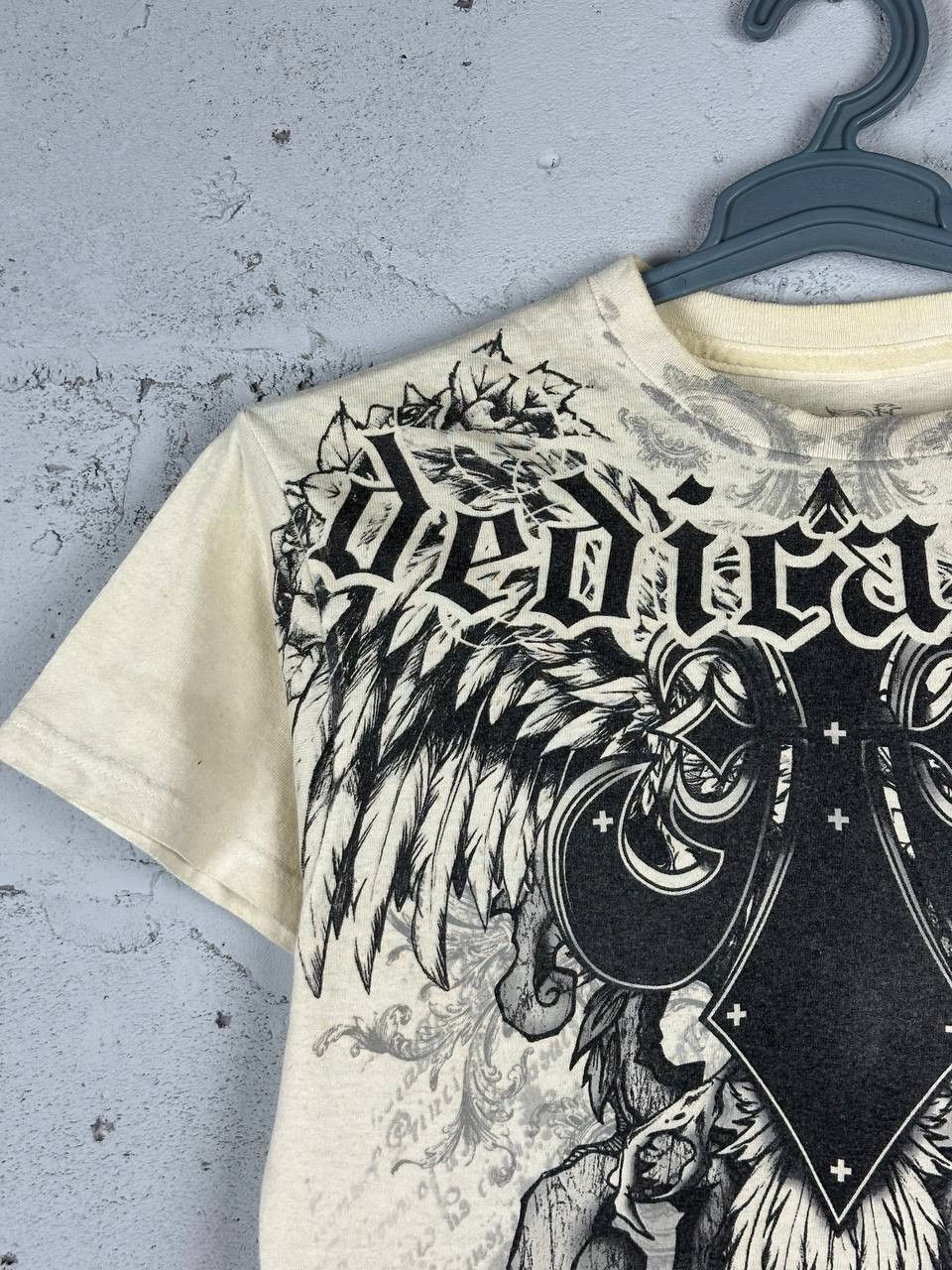 Affliction × Vintage Rare Chemystry Wing Cross Y2K Affliction Style Tee size L Size US M / EU 48-50 / 2 - 5 Thumbnail
