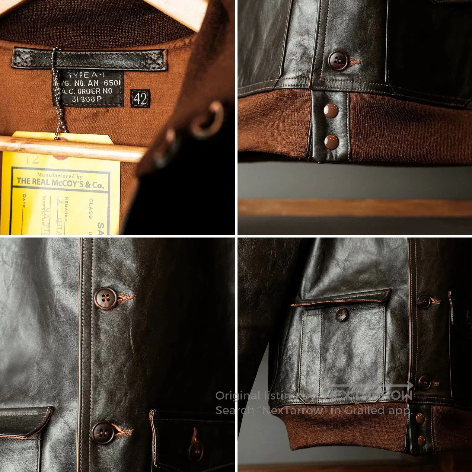 The Real McCoy's real mccoy's type a-1 leather jacket. Size US L / EU 52-54 / 3 - 8 Thumbnail