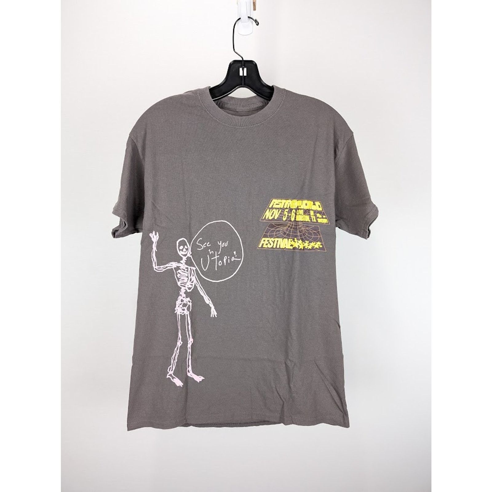 Travis Scott o1rshd1 Astrofest Open Your Eyes Tee Shirt in Grey Size US XXL / EU 58 / 5 - 2 Thumbnail