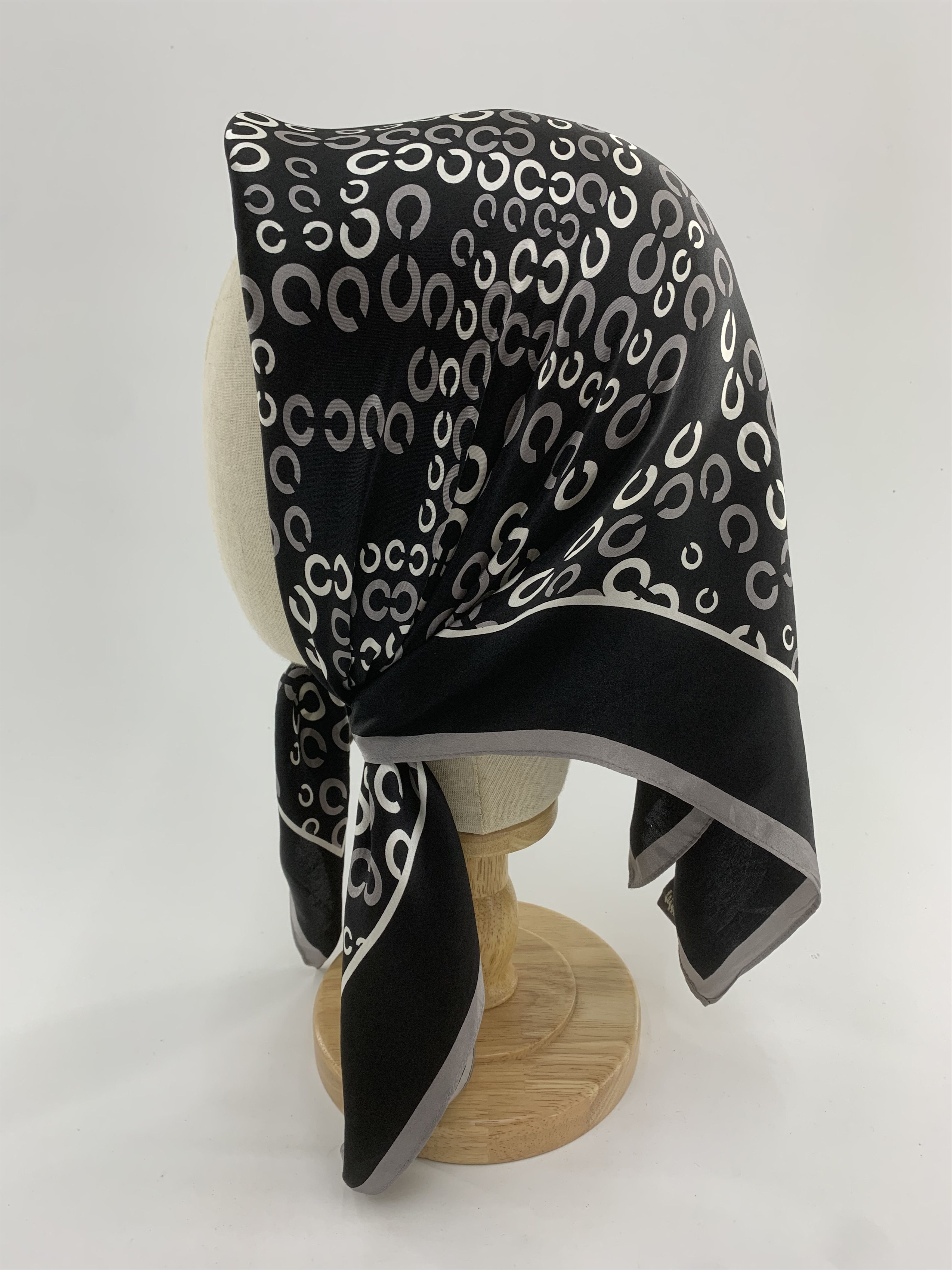 Coach Vintage Black Silk Scarf Neckerchief Mini Scarf Size ONE SIZE - 2 Thumbnail