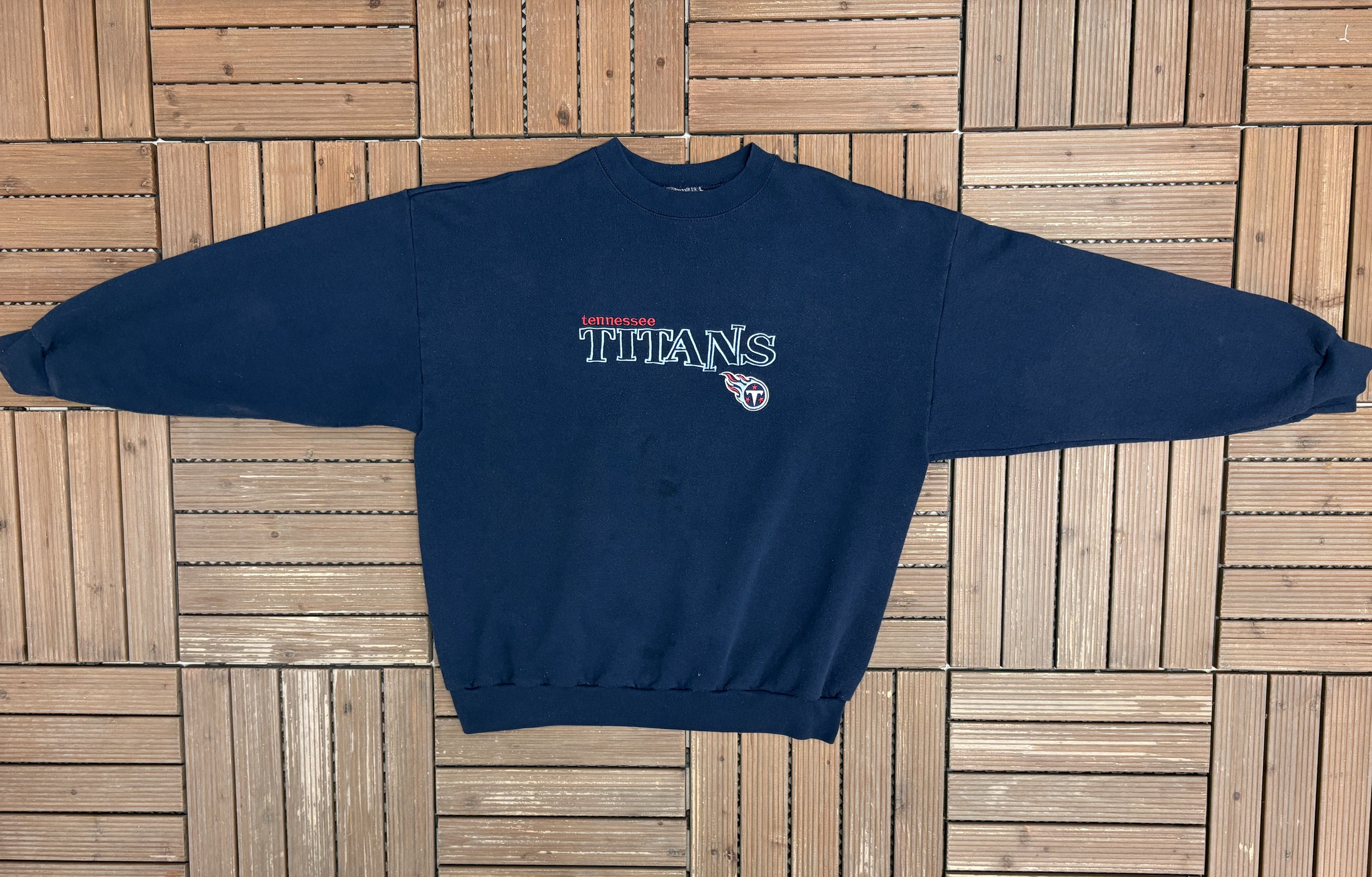 Vintage Tennessee Titans Embroidered Vintage Blue Crewneck Sweater Size US M / EU 48-50 / 2 - 5 Thumbnail