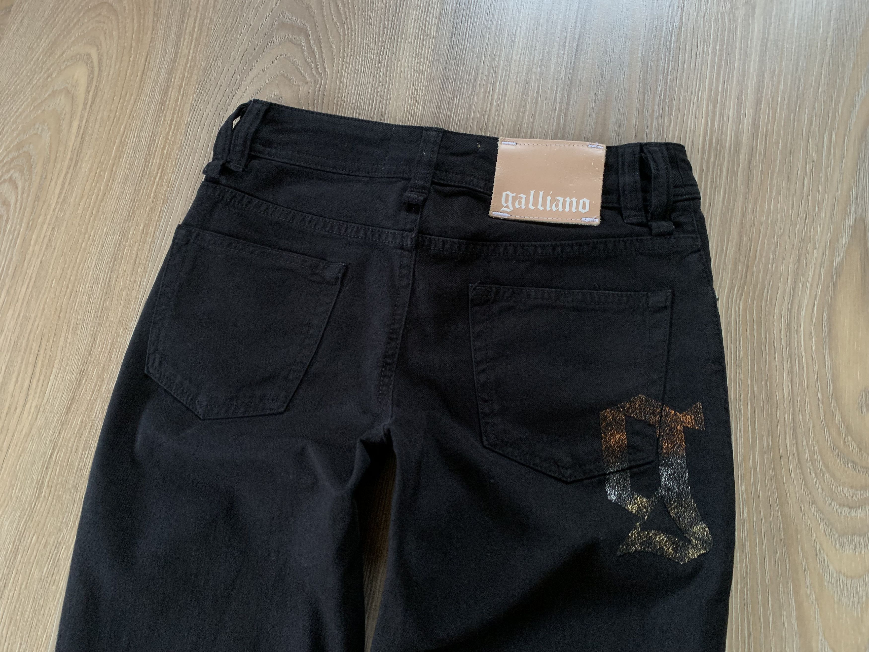 John Galliano Vintage Black Women's Jeans Wirh Glitter