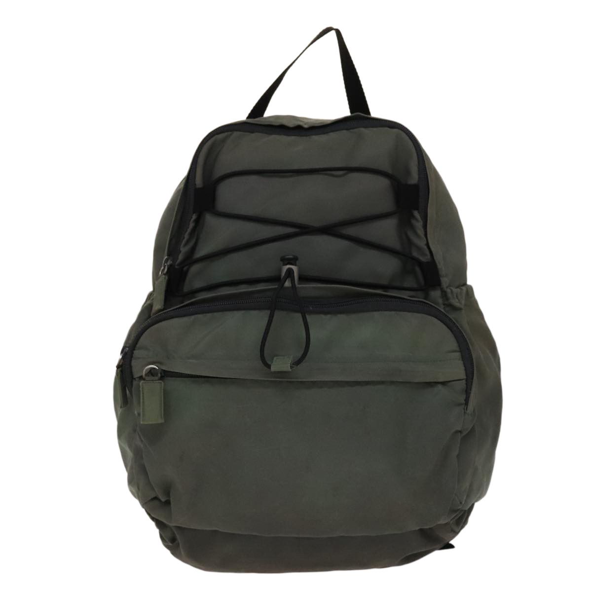Prada Tessuto Khaki Synthetic Backpack Bag (Pre-Owned) Size ONE SIZE - 1 Thumbnail