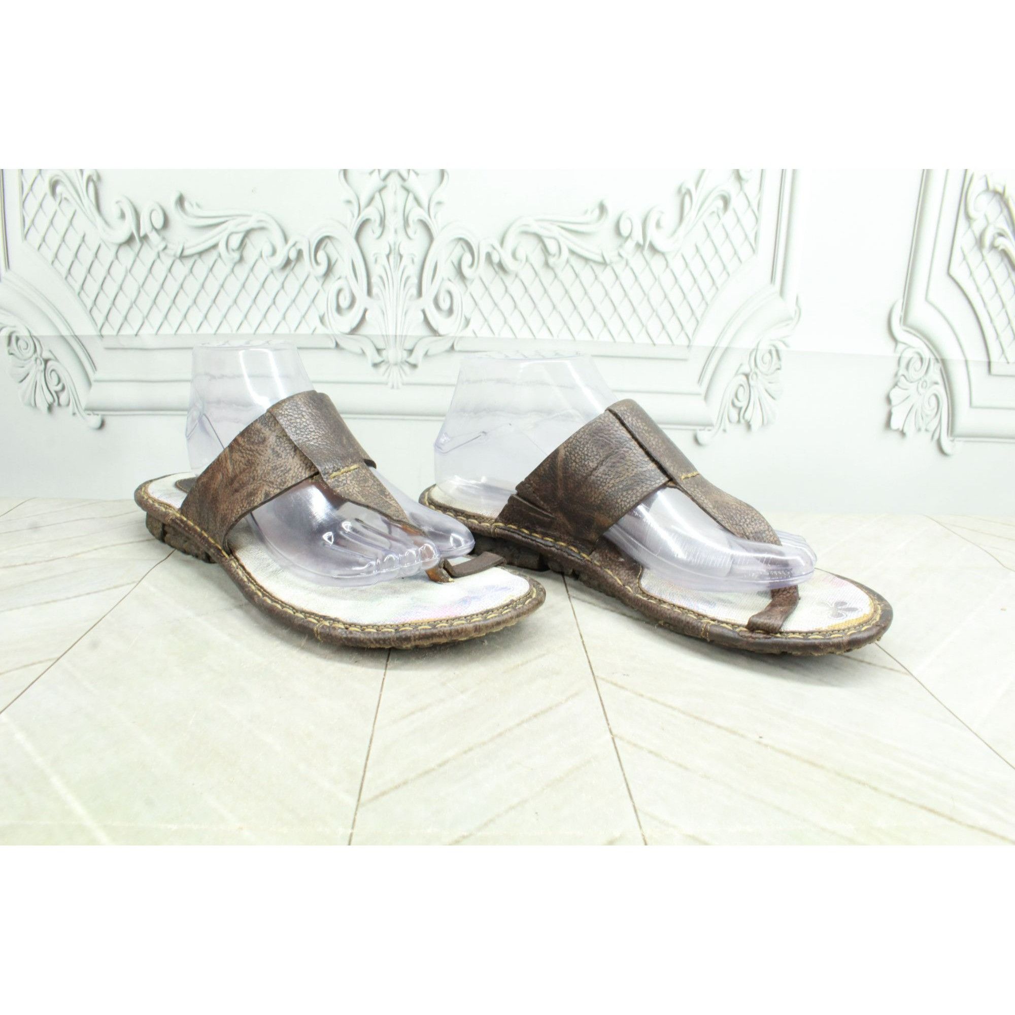Born Born Maja Women's Leather Steel Shank Flat Sandals Size US 9 / IT 39 - 4 Thumbnail