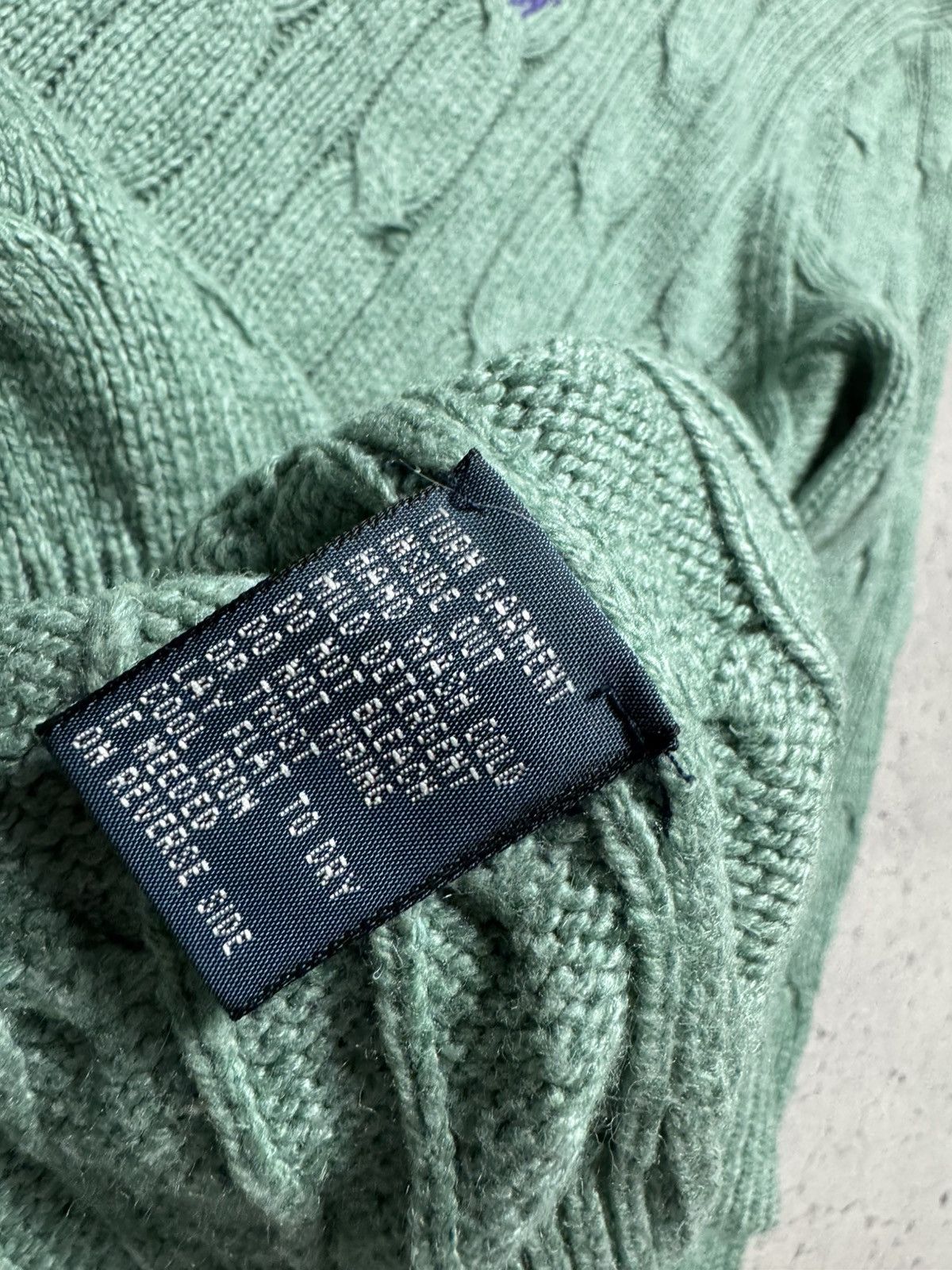 Polo Ralph Lauren Polo Ralph Lauren Cable Knit Sweater 1/4 Zip Vintage Size US XL / EU 56 / 4 - 5 Thumbnail
