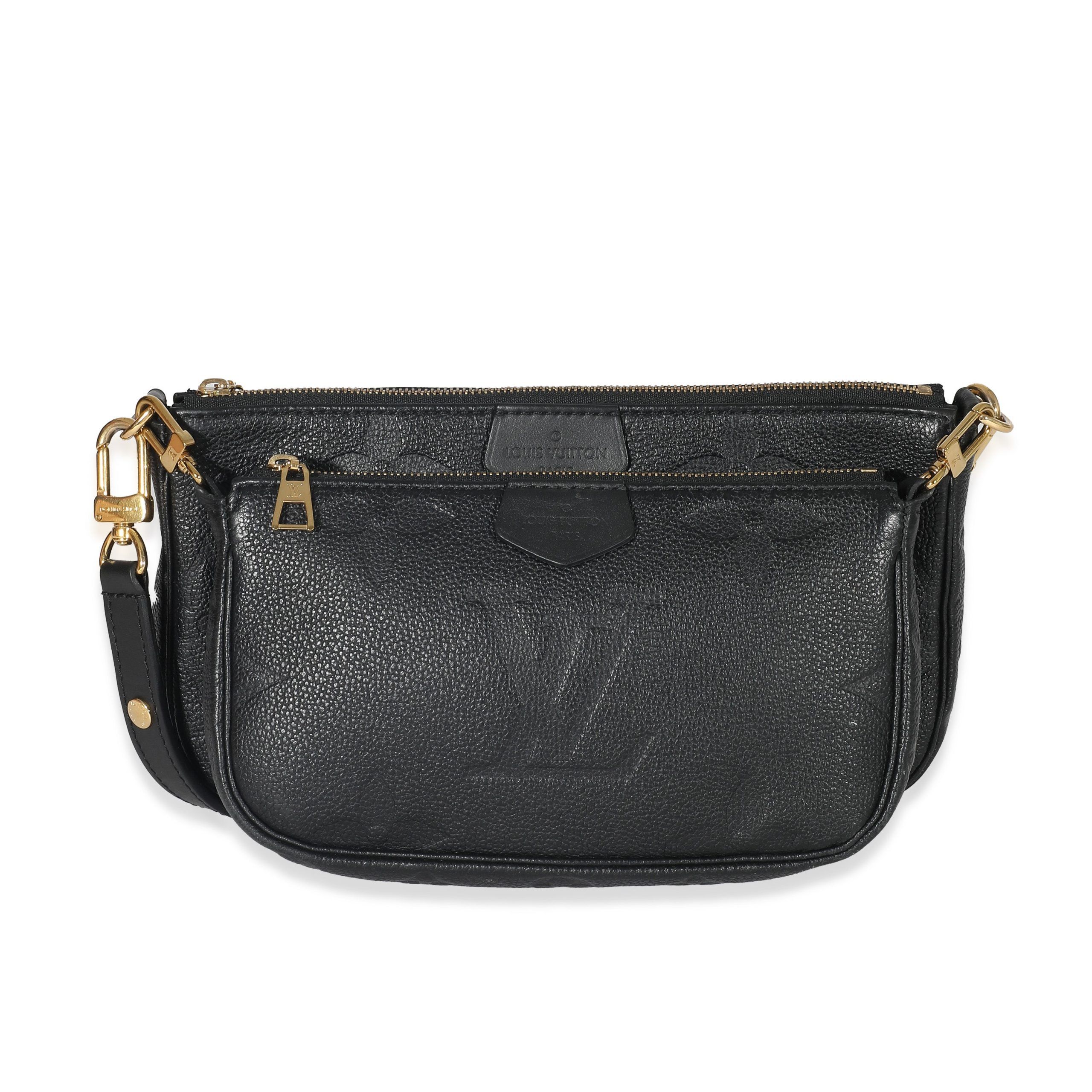 image of Louis Vuitton Black Monogram Empreinte Multi Pochette Accessoires, Women's