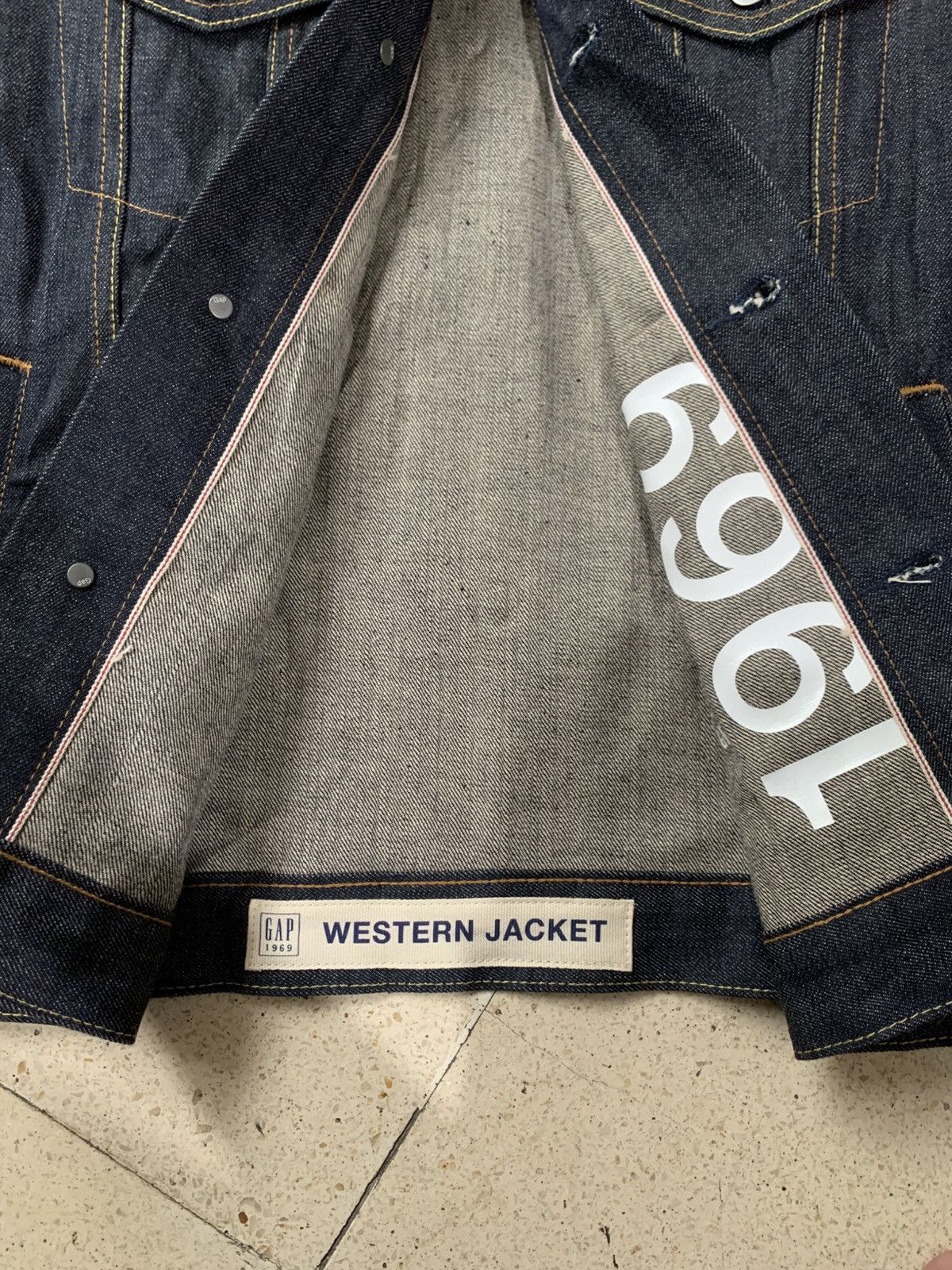 Gap western raw selvedge raw indigo fall’19 denim jacket