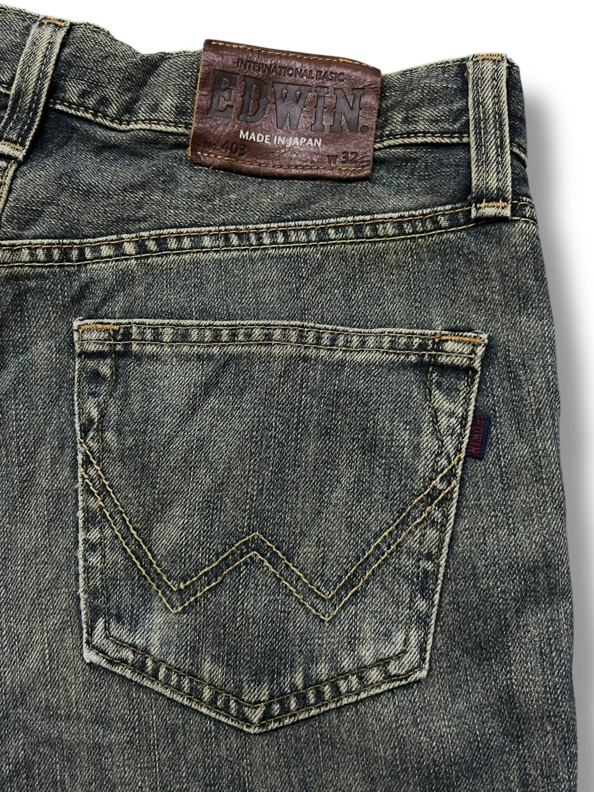 Edwin Vintage Edwin 403 Japan - Faded Wash, Distressed Denim Size US 33 - 7 Thumbnail