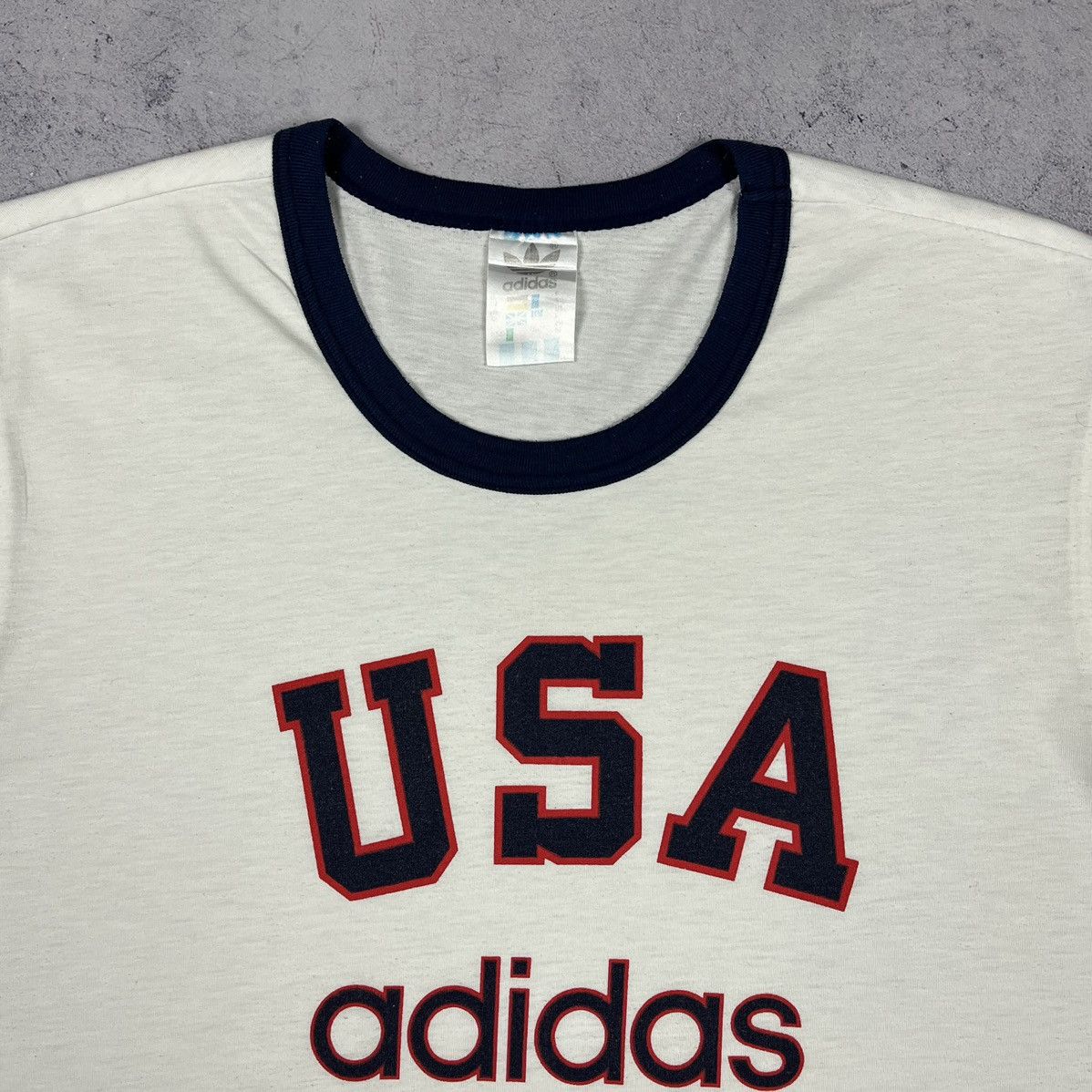 Adidas Vintage Adidas USA big logo tee 90’s Size US L / EU 52-54 / 3 - 3 Thumbnail