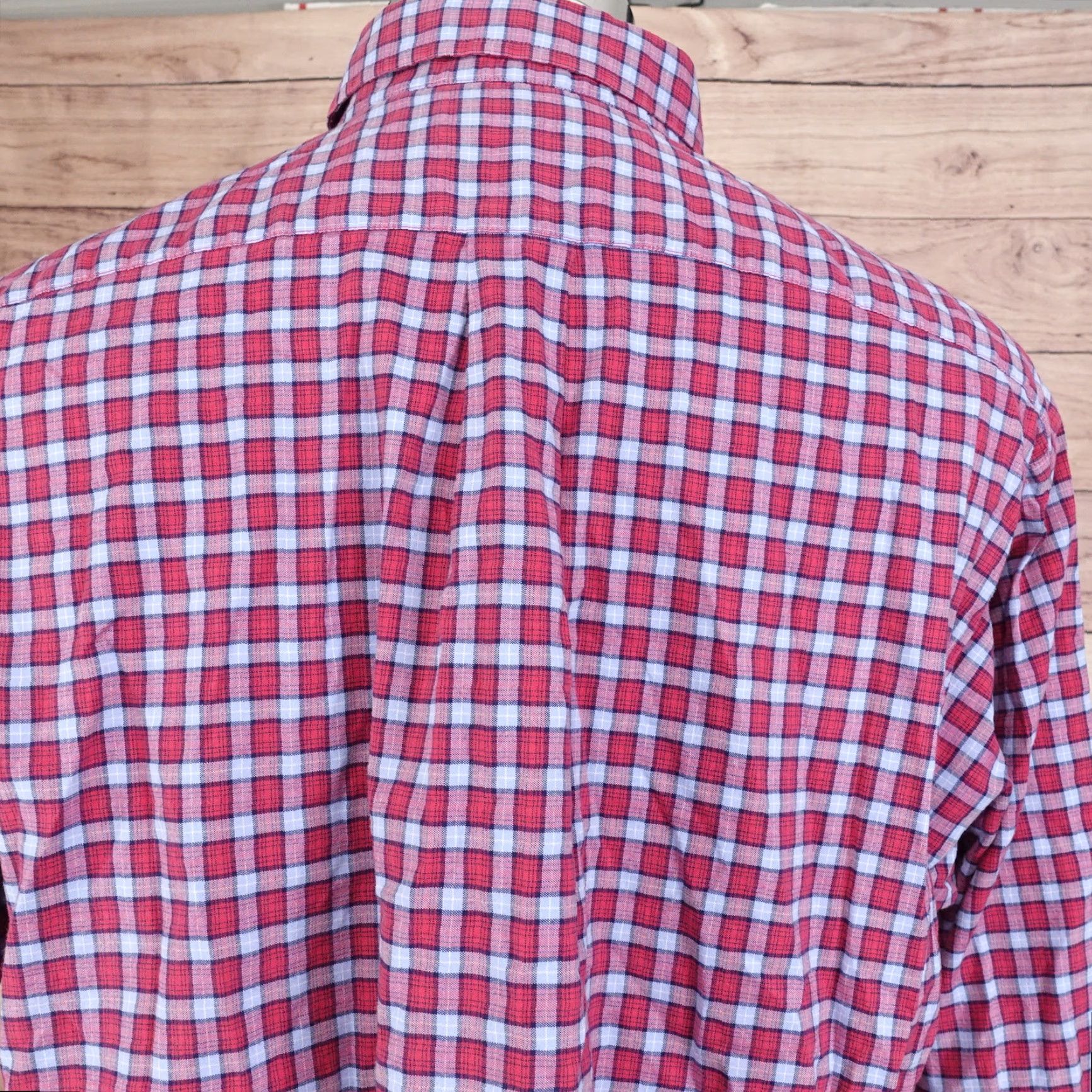 Roundtree & Yorke ROUND TREE & YORKE Plaid Button-Up Shirt, Long Sleeve, Red Blue, Men's Size L Size US L / EU 52-54 / 3 - 5 Thumbnail