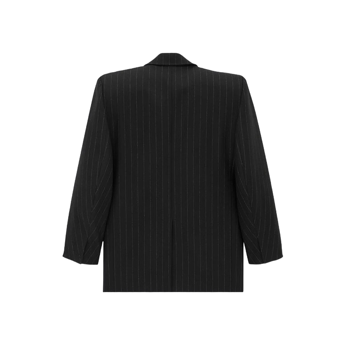 Saint Laurent Paris o1s1wg110924 Oversized Jacket in Pinstripe Wool in Black Size ONE SIZE - 2 Thumbnail