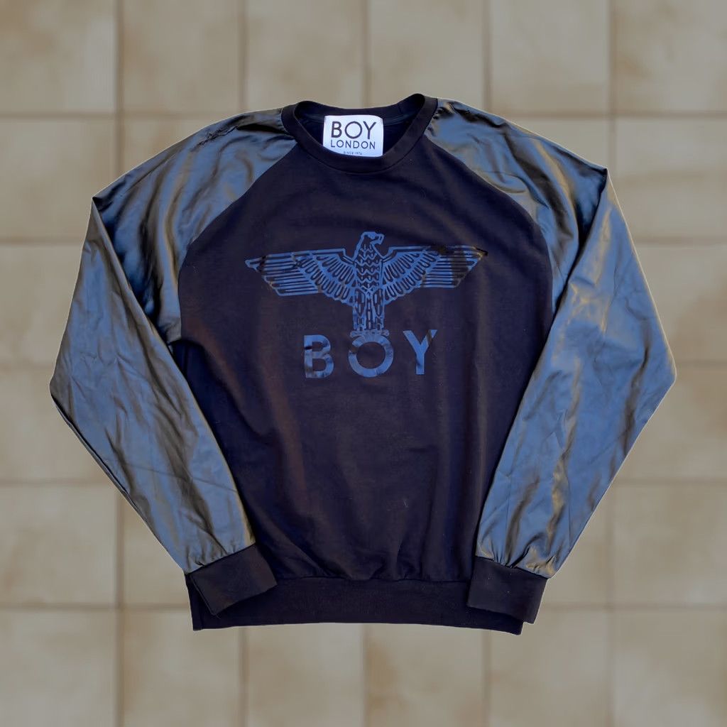 Boy London BOY LONDON Sweatshirt Pullover Men's Designer Eagle Hawk PU Shoulders Raglan M Size US M / EU 48-50 / 2 - 1 Thumbnail