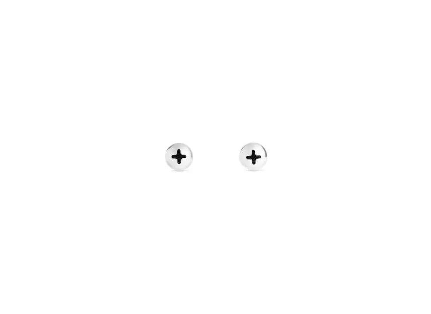 Balenciaga o1la1rc1a1225 Size: OS / Garage Screw Earrings in Silver Size ONE SIZE - 1 Preview