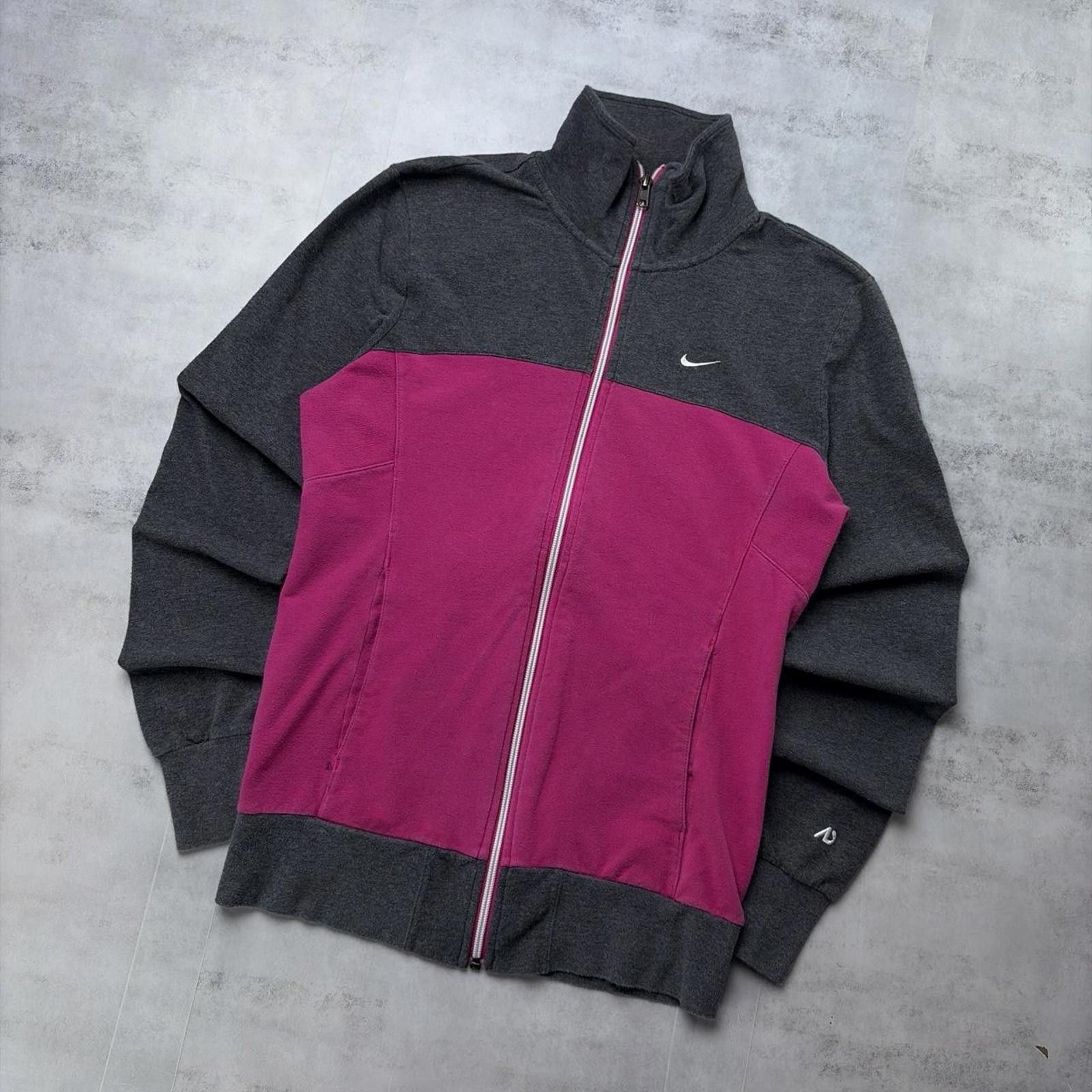 Nike Y2K Pink Nike Swoosh Grunge Skater Zip Up Jacket Size M / US 6-8 / IT 42-44 - 2 Thumbnail