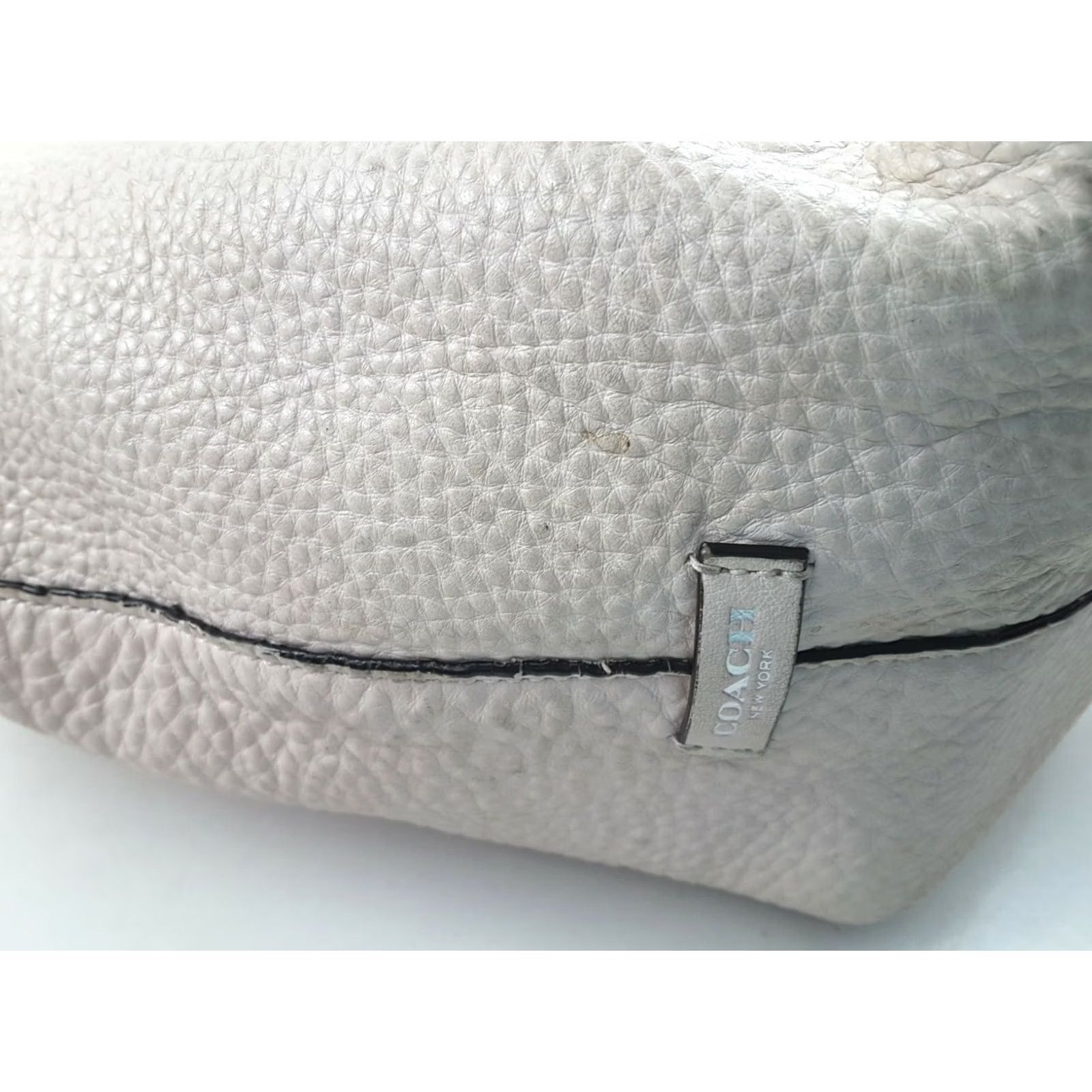 Coach Coach Bleecker Pebbled Leather Satchel Tote Bag Purse Handbag - Large 27948 White Leather Women Tote, Coach, XS? Size ONE SIZE - 7 Thumbnail
