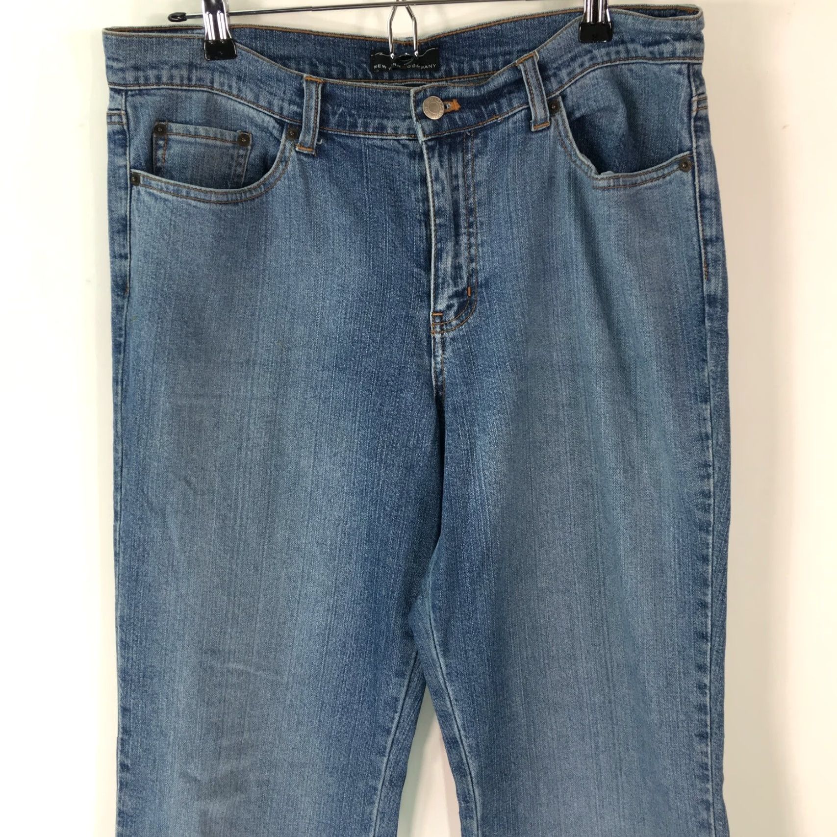 Vintage VINTAGE New York & Company Women's Jeans Pants Size 12 34x32 Mid Rise Straight Fit Blue Denim Size 34" / US 12 / IT 48 - 2 Thumbnail