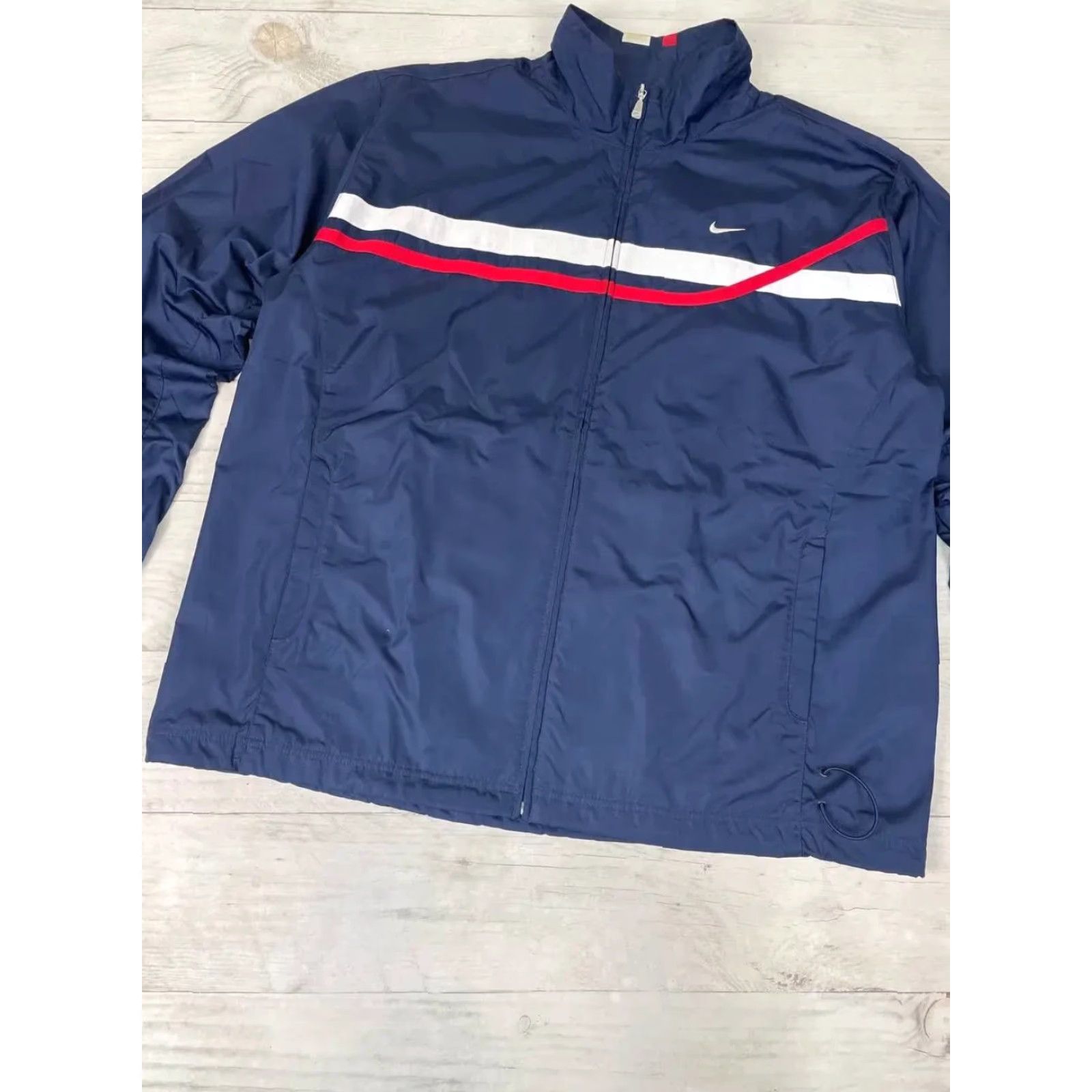 Nike VINTAGE Nike Tracksuit Jacket And Pants 2XL Men Blue Nylon Zip Activewear 2 Piece Set Size 48R - 4 Thumbnail