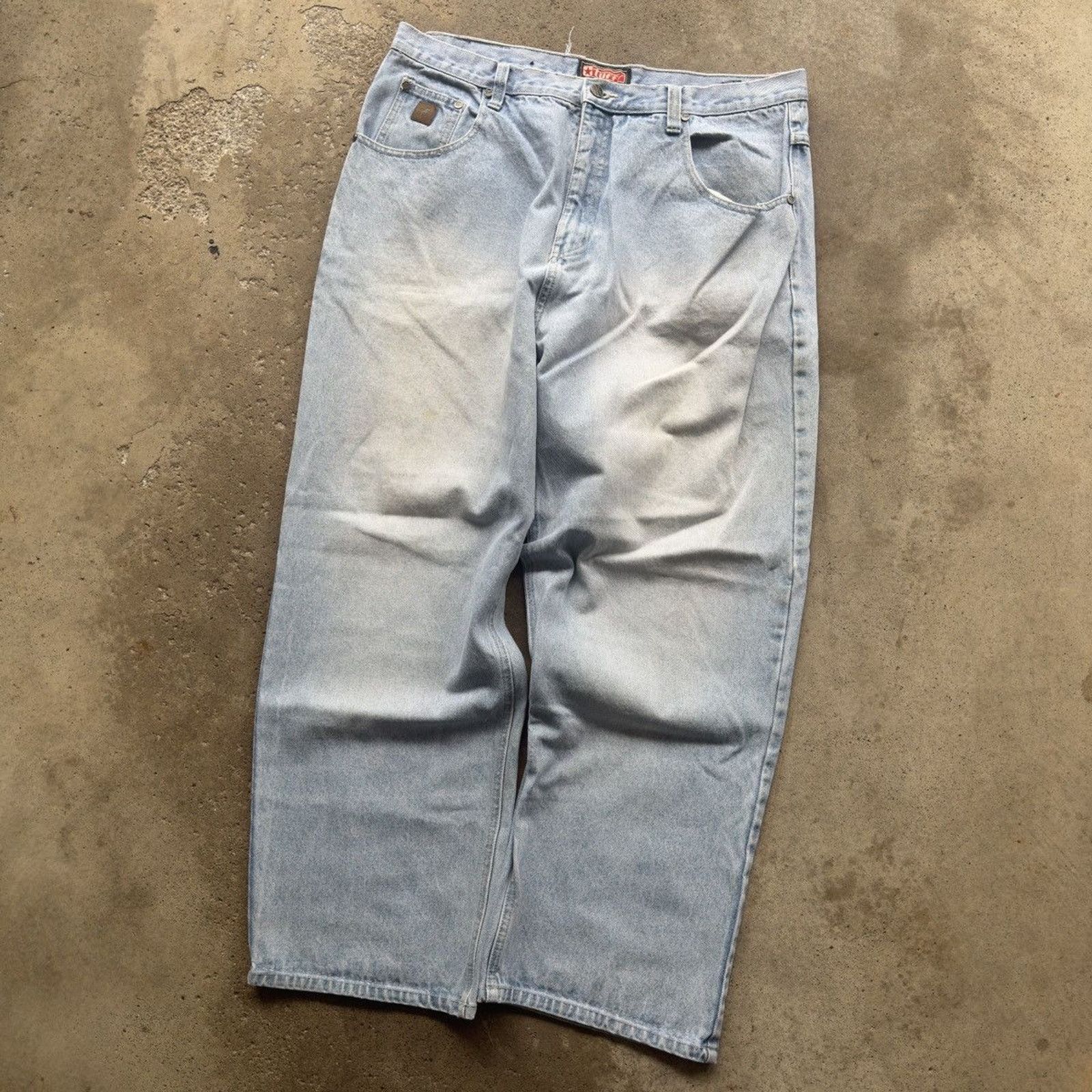 Vintage Y2K Faded Light Baggy Wide Skater Jeans ERD Grunge Chrome Size US 36 / EU 52 - 6 Thumbnail