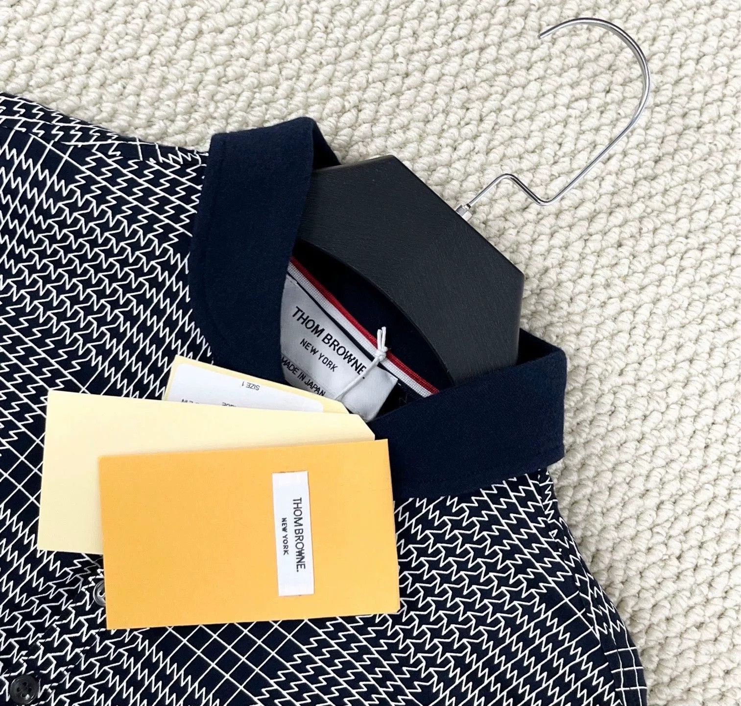 Thom Browne Thom Browne Houndstooth Placket Polo Short-Sleeve Size US S / EU 44-46 / 1 - 3 Thumbnail