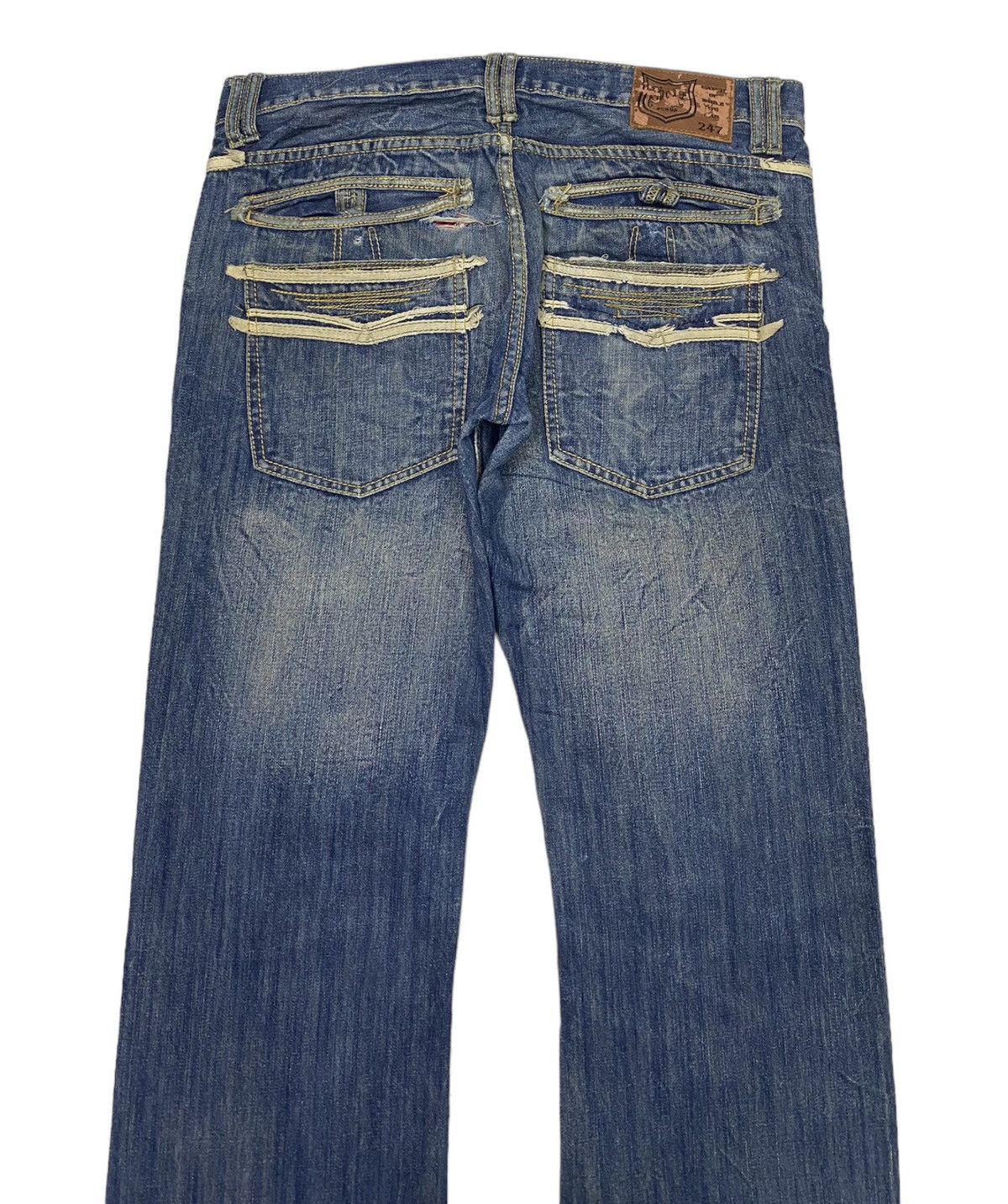 Hysteric Glamour FLARE JEANS SNUFF 247 DISTRESSED DENIM JEANS RARE Size US 34 / EU 50 - 4 Thumbnail