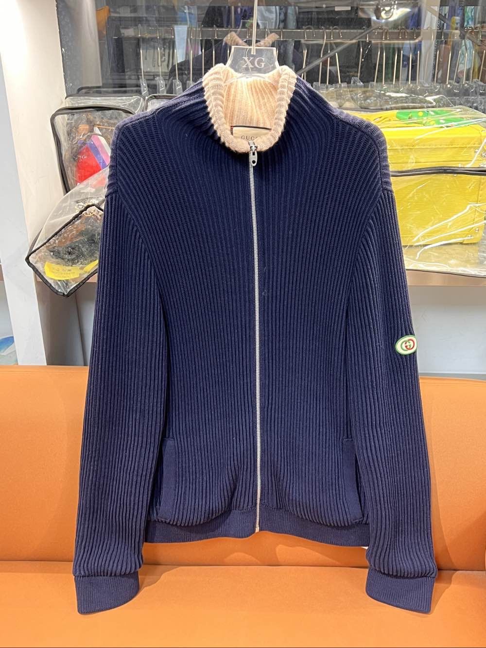 Gucci Gucci Ribbed Zip-Up Knit Cardigan US M Size US M / EU 48-50 / 2 - 1 Thumbnail