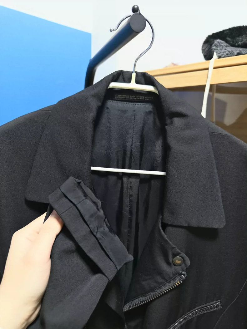Yohji Yamamoto Yohji Yamamoto 14aw pleated motorcycle coat 2505-Nextarrow Size US L / EU 52-54 / 3 - 5 Thumbnail