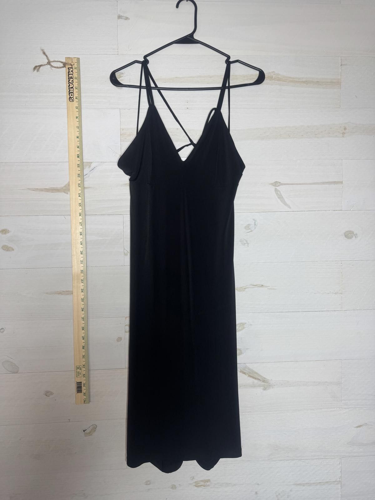 Leather Leith Black Women's Midi Dress with Gathered Waist Detail Size XL / US 12-14 / IT 48-50 - 1 Thumbnail