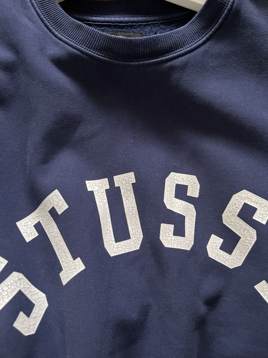 Stussy SUN FADED OVERSIZED CREW - NAVY | Grailed